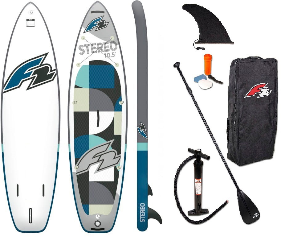 F2 Inflatable SUP-Board »Stereo 10,5 grey«, (Packung, 5 tlg.) bei