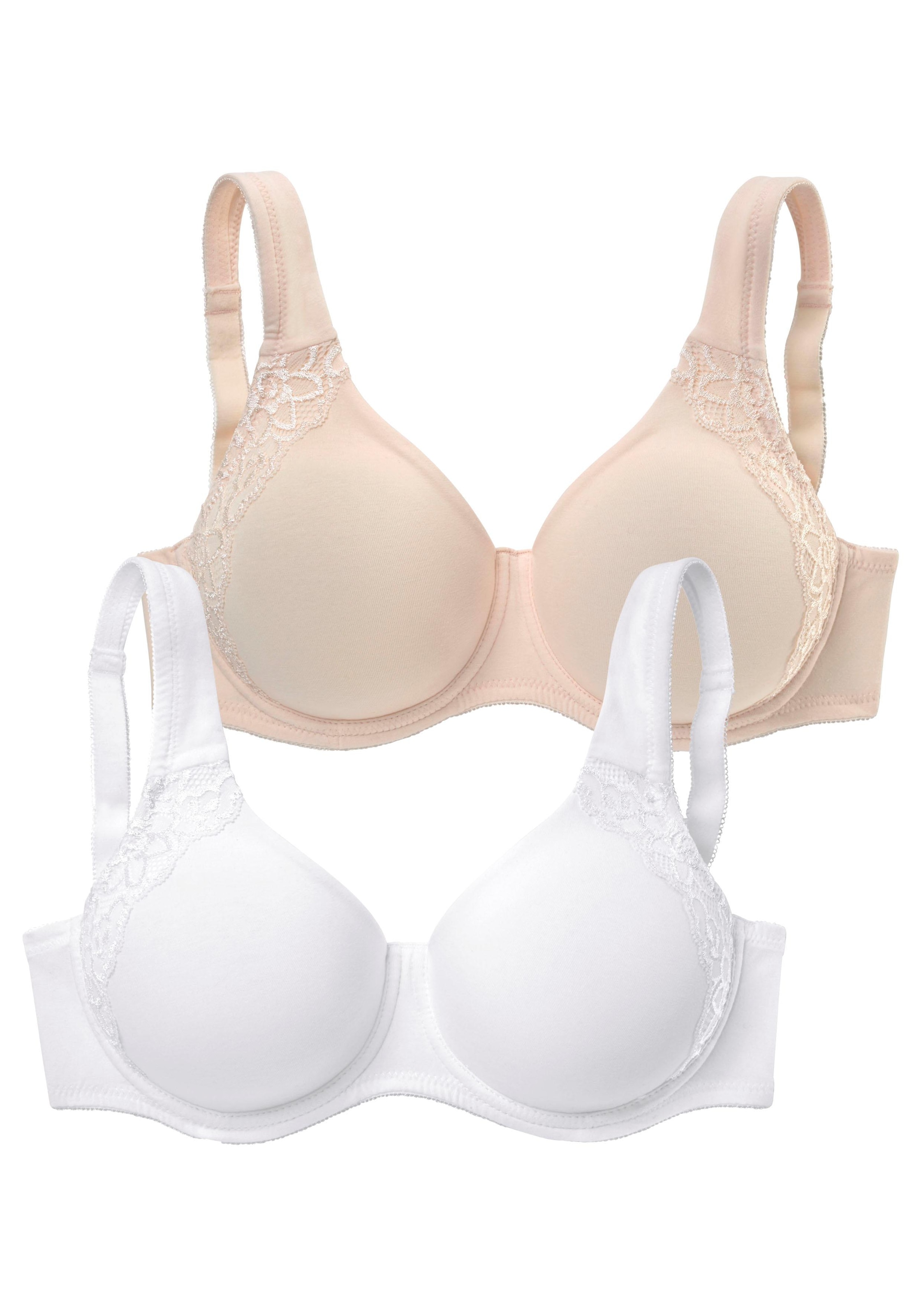 petite fleur Minimizer-BH, (Packung, 2 Stück), mit Bügel, mit doppellagigen Cups und breiteren Trägern