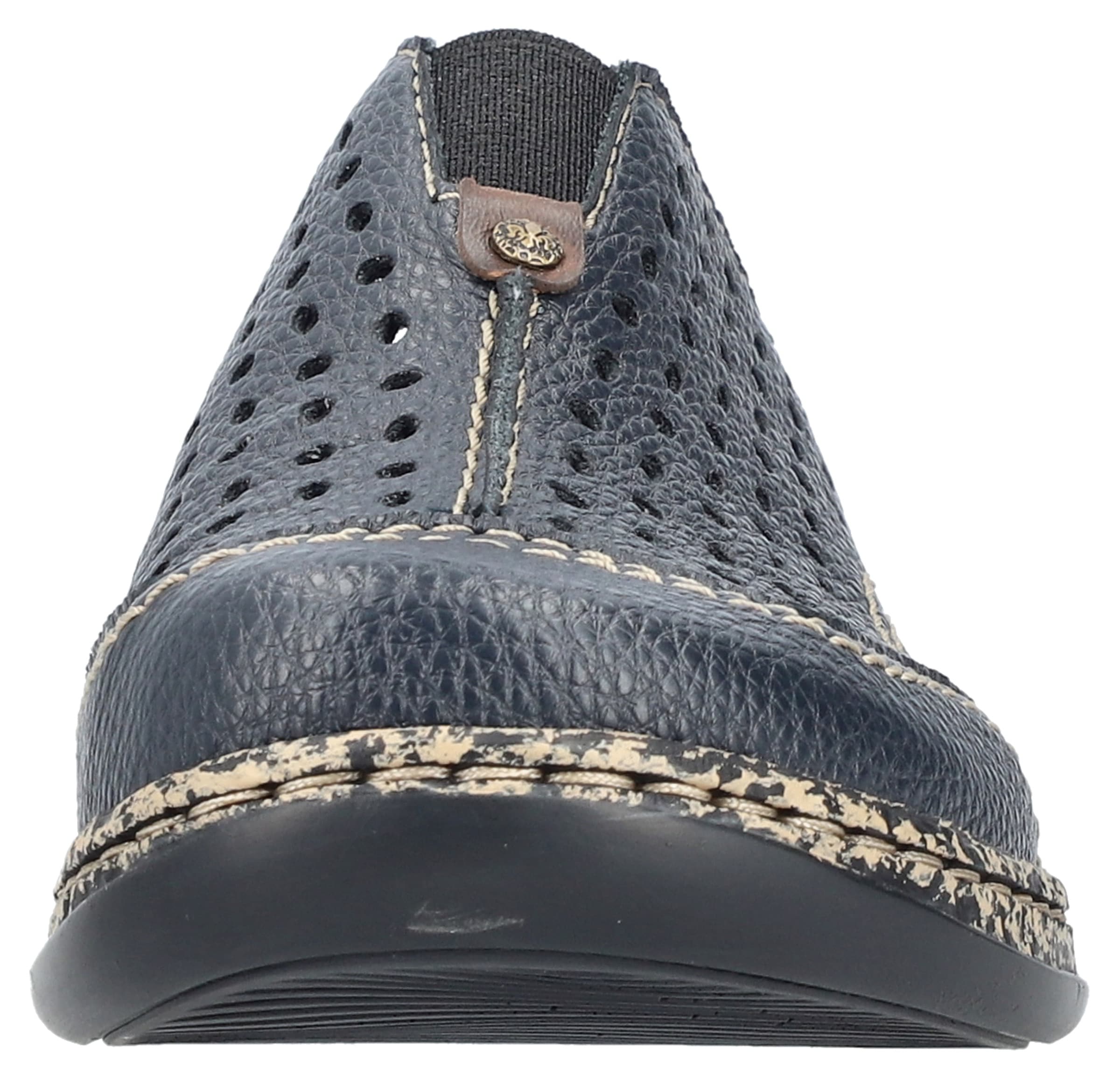 Rieker Clog  Schlupfschuh, Hausschuh, Sommerschuh mit Perforation