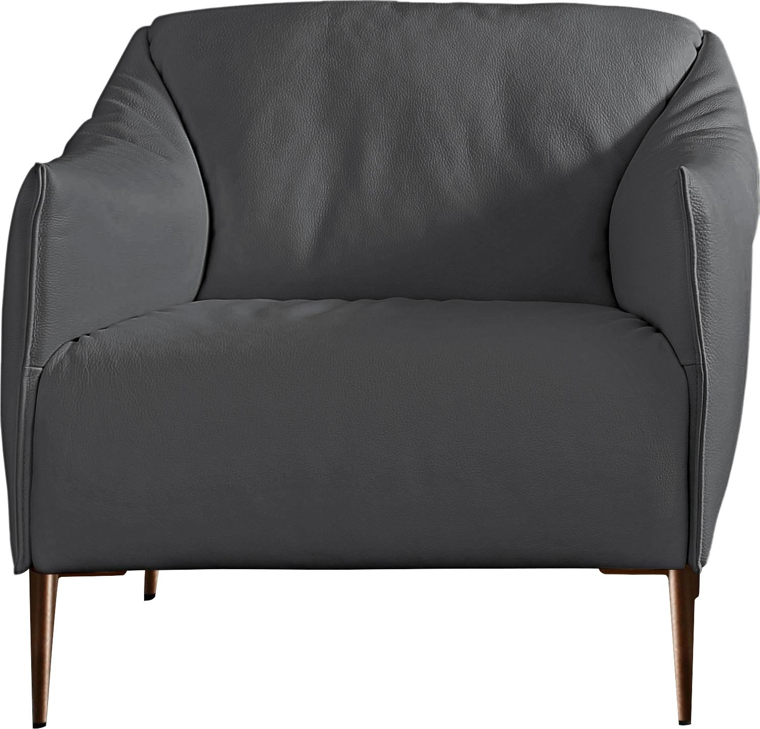 W.SCHILLIG Cocktailsessel »sally« mit Metallfüßen in Bronze pulverbeschichtet