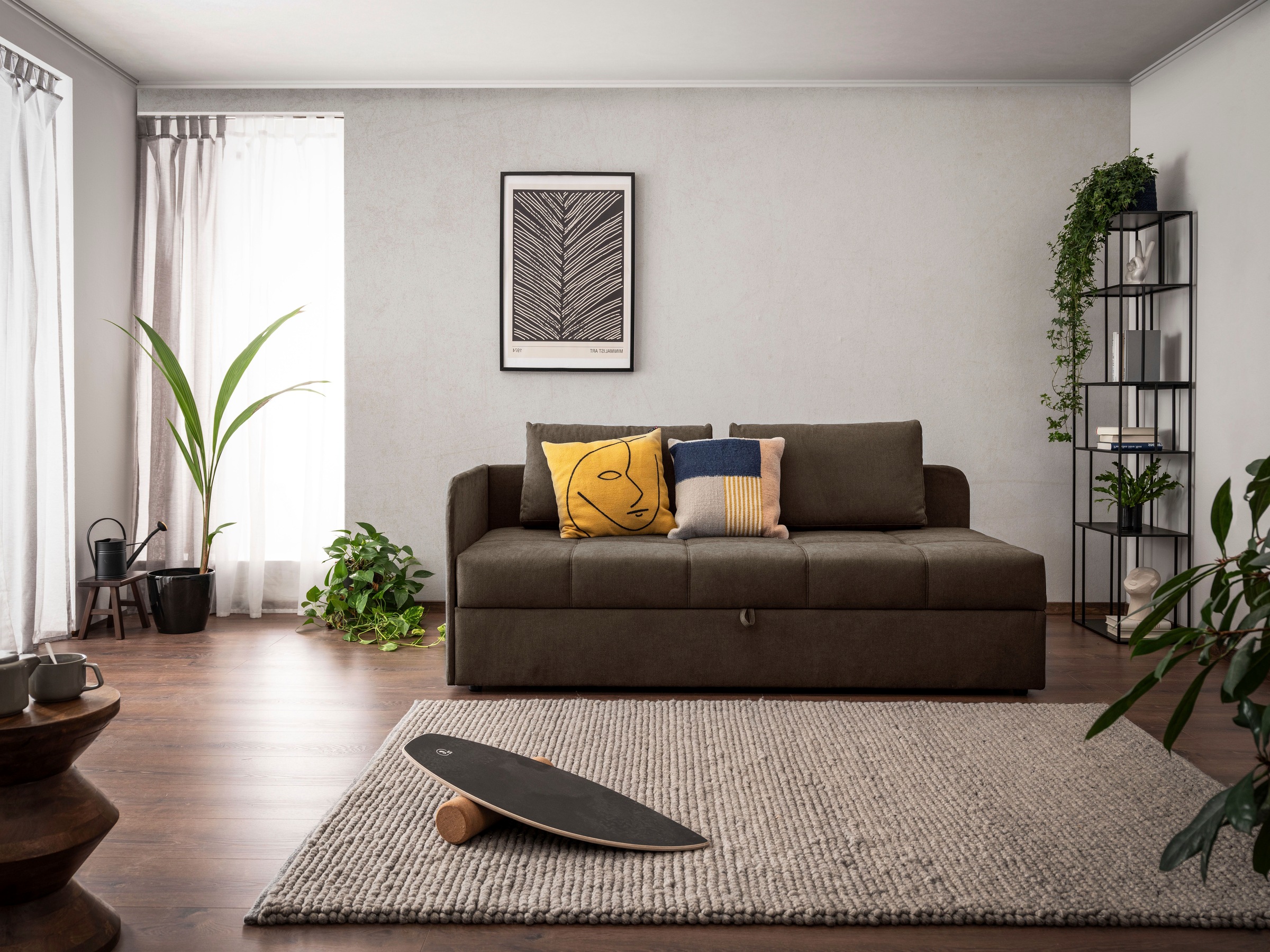 alina Schlafsofa »Marla« inkl. Stauraum & 2 Rückenkissen, Armlehne wahlweise links oder rechts