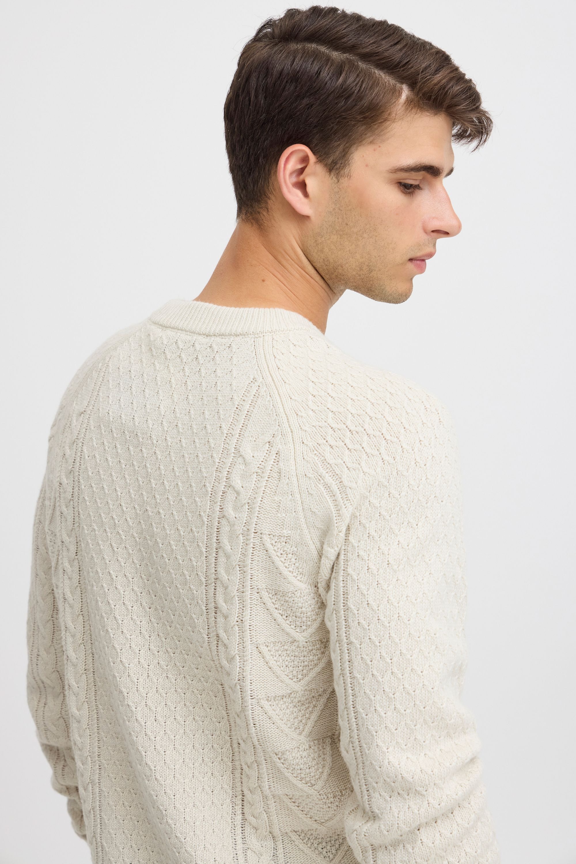 Casual Friday Strickfleece-Pullover »Strickpullover CFKRISTIAN crew neck cable knit«