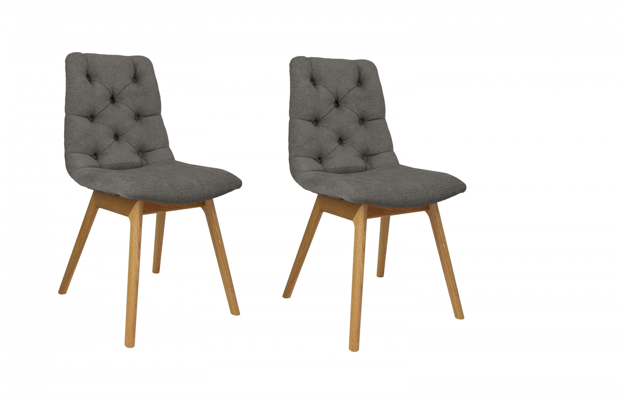 OTTO home 4-Fußstuhl »Ramon« (Set) 2 Stk.mit Massivholzbeinen, verschiedene Stoffe und Farben