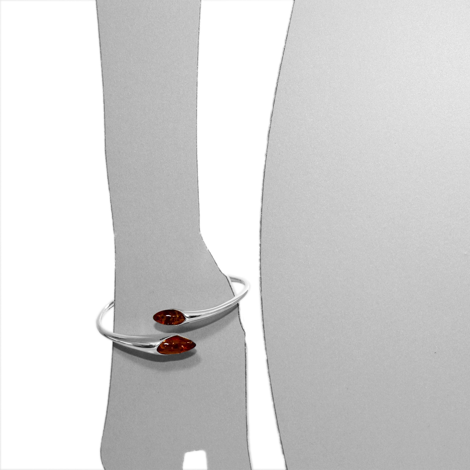 OSTSEE-SCHMUCK Armspange »- Enrica - Silber 925/000 - Bernstein«