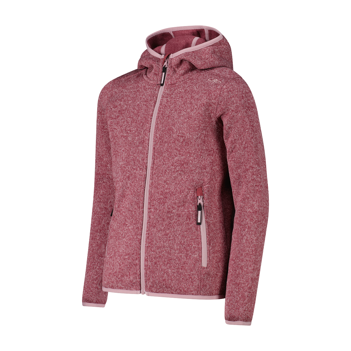 CMP Strickfleecejacke »KID G JACKET FIXED HOOD« mit Kapuze mit Kapuze, wärmeisolierend, windabweisend, wasserabweisend