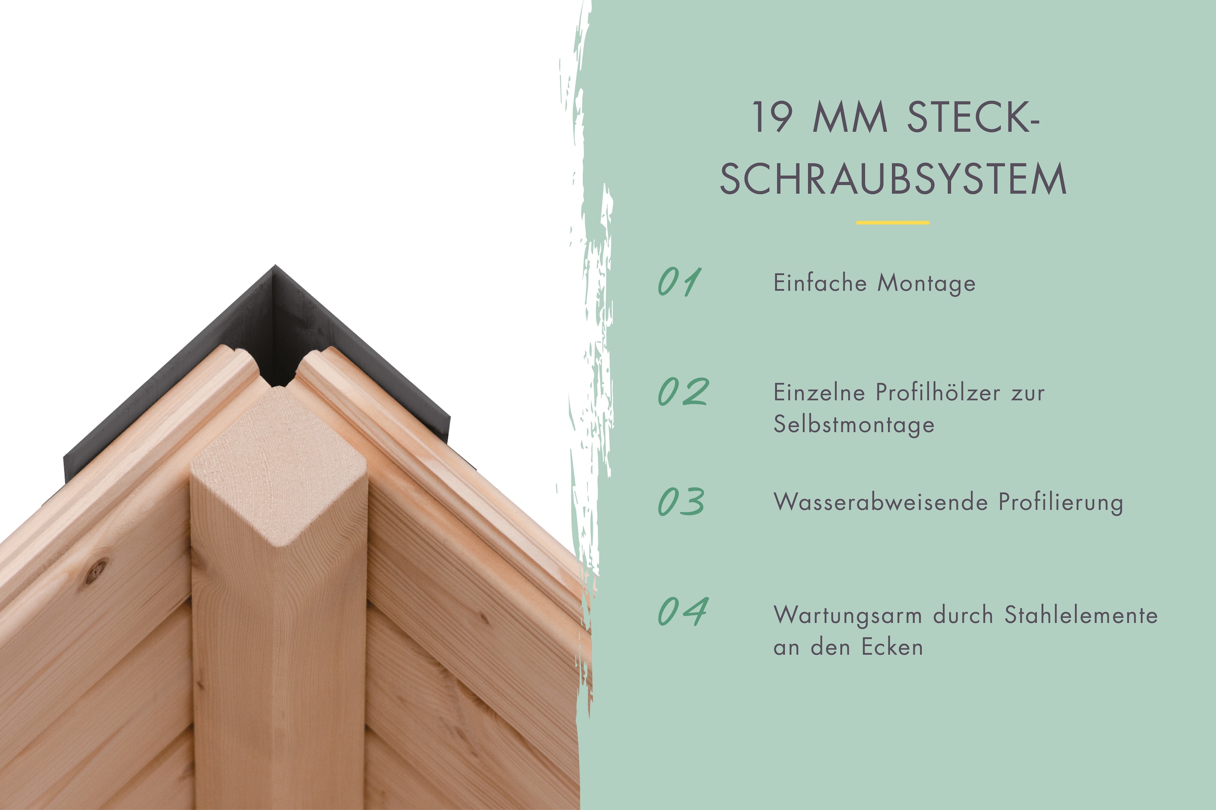 Karibu Gartenhaus »Jupiterino 3, in verschiedenen Farben«