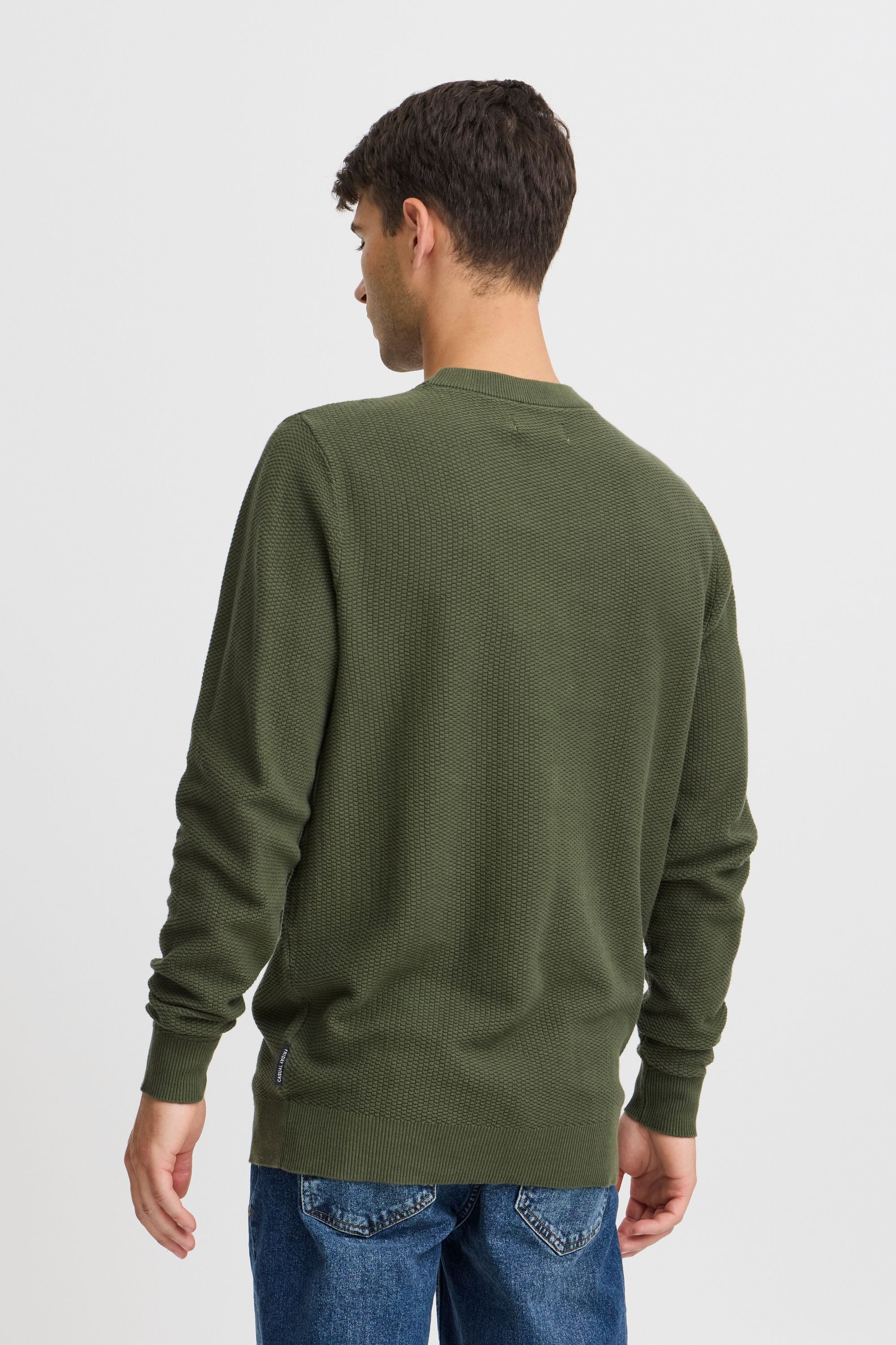 Casual Friday Strickfleece-Pullover »Strickpullover CFKARL 0160 structured crew neck knit«