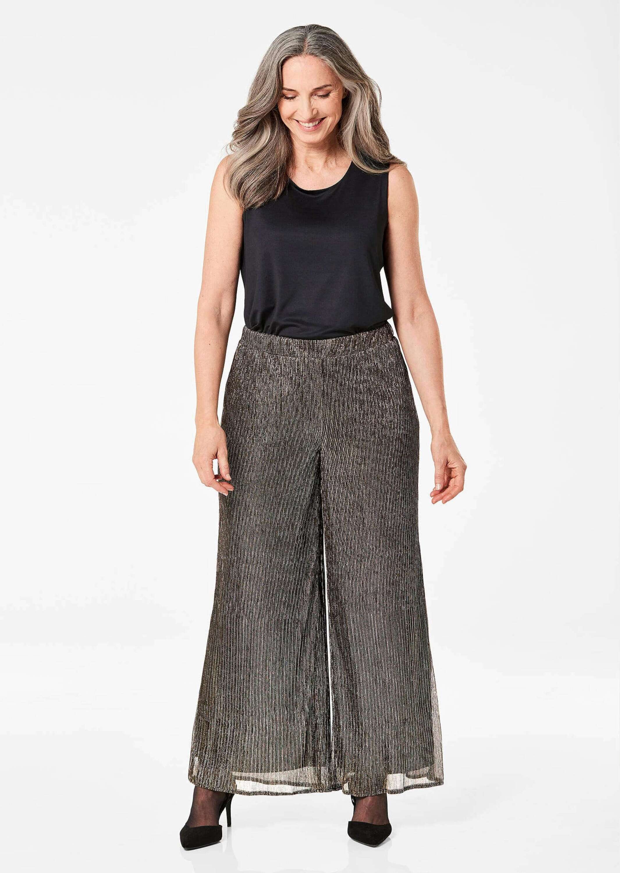 GOLDNER Schlupfhose »Kurzgröße Palazzo-Hose Louisa«