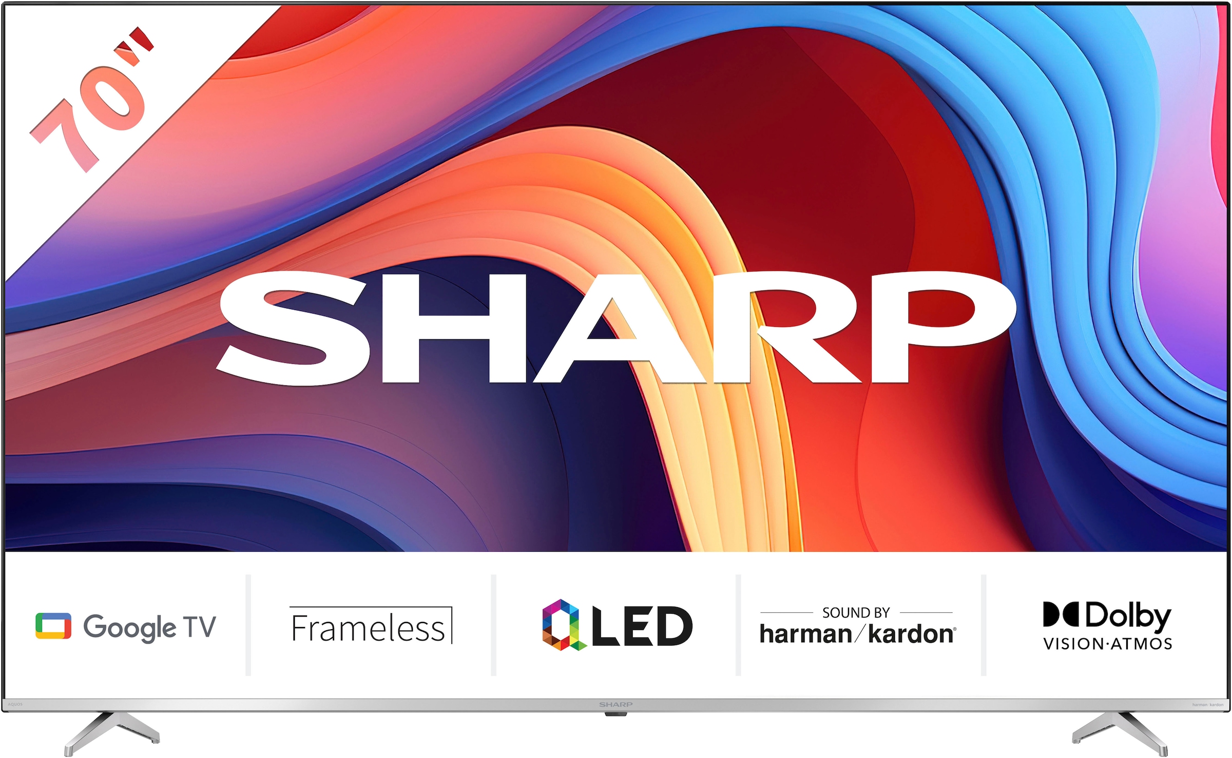 QLED-Fernseher, 177 cm/70 Zoll, 4K Ultra HD, Google TV-Smart-TV