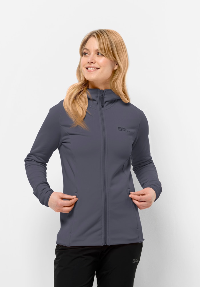 Jack Wolfskin Fleecejacke »BAISELBERG HOODED FZ W«, mit Kapuze