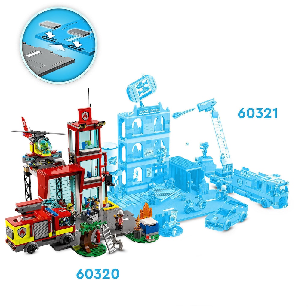 LEGO® Konstruktionsspielsteine »Banküberfall mit Verfolgungsjagd (60317), LEGO® City«, (915 St.)