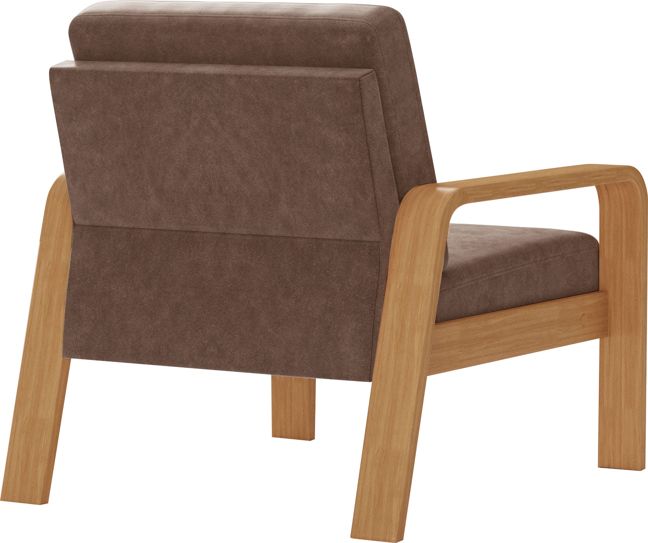 sit&more Sessel »Kolding«, Armlehnen aus eichefarbigem Buchenholz, verschiedene Bezüge und Farben
