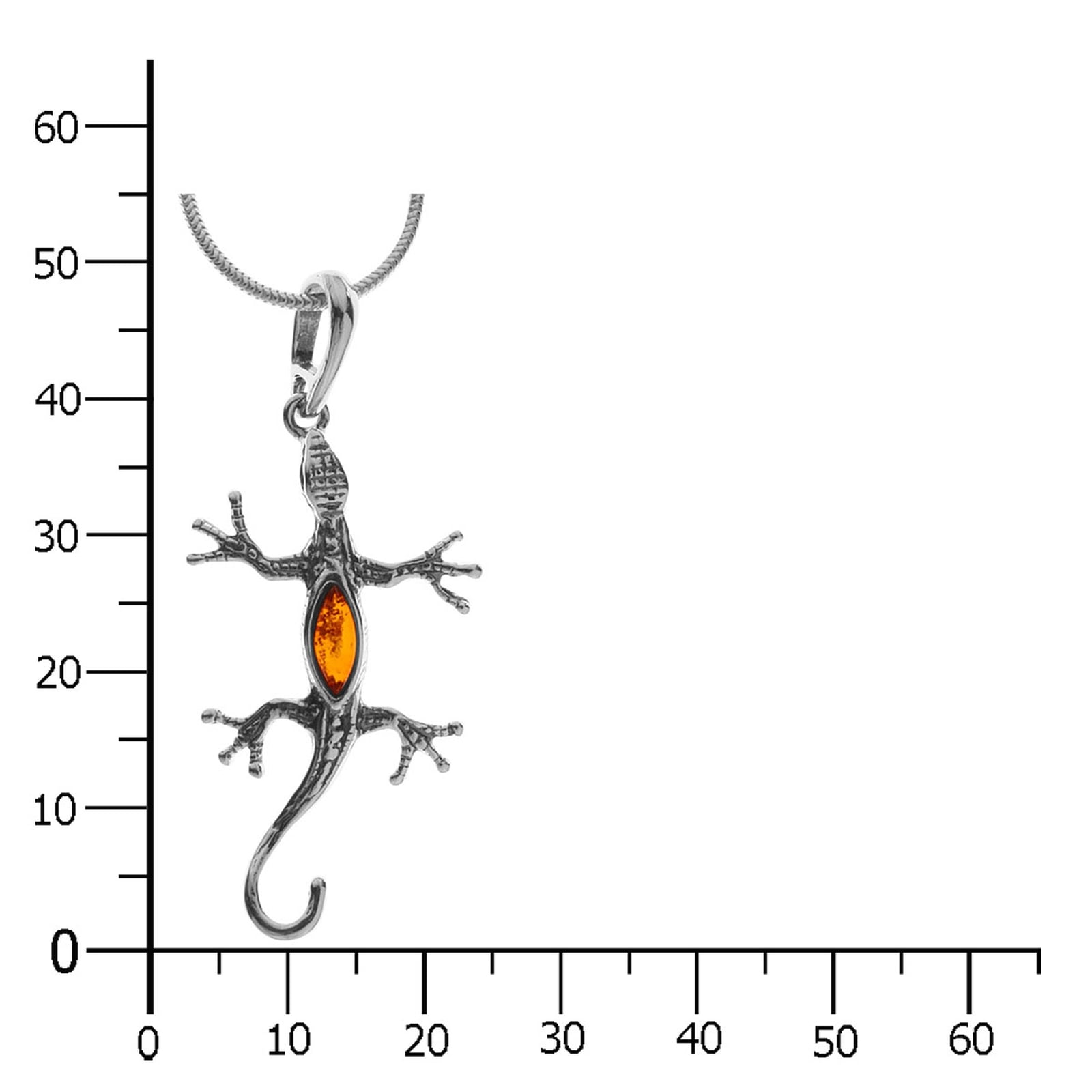 OSTSEE-SCHMUCK Kette mit Anhänger »- Salamander - Silber 925/000 - Bernstein«