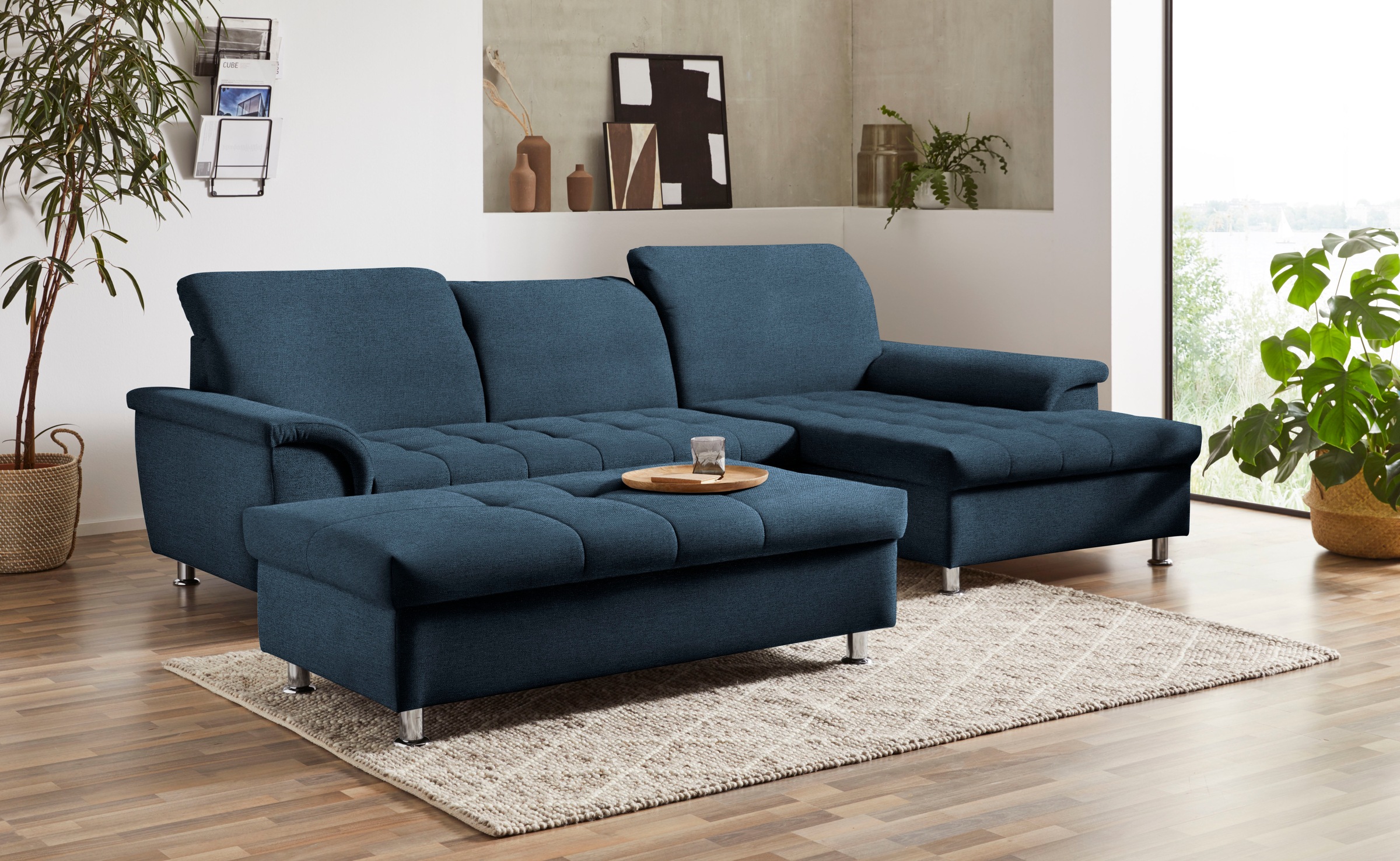 DOMO collection Ecksofa »Franzi L-Form«, wahlweise mit Kopfteilverstellung (dann Tiefe: 170 cm)