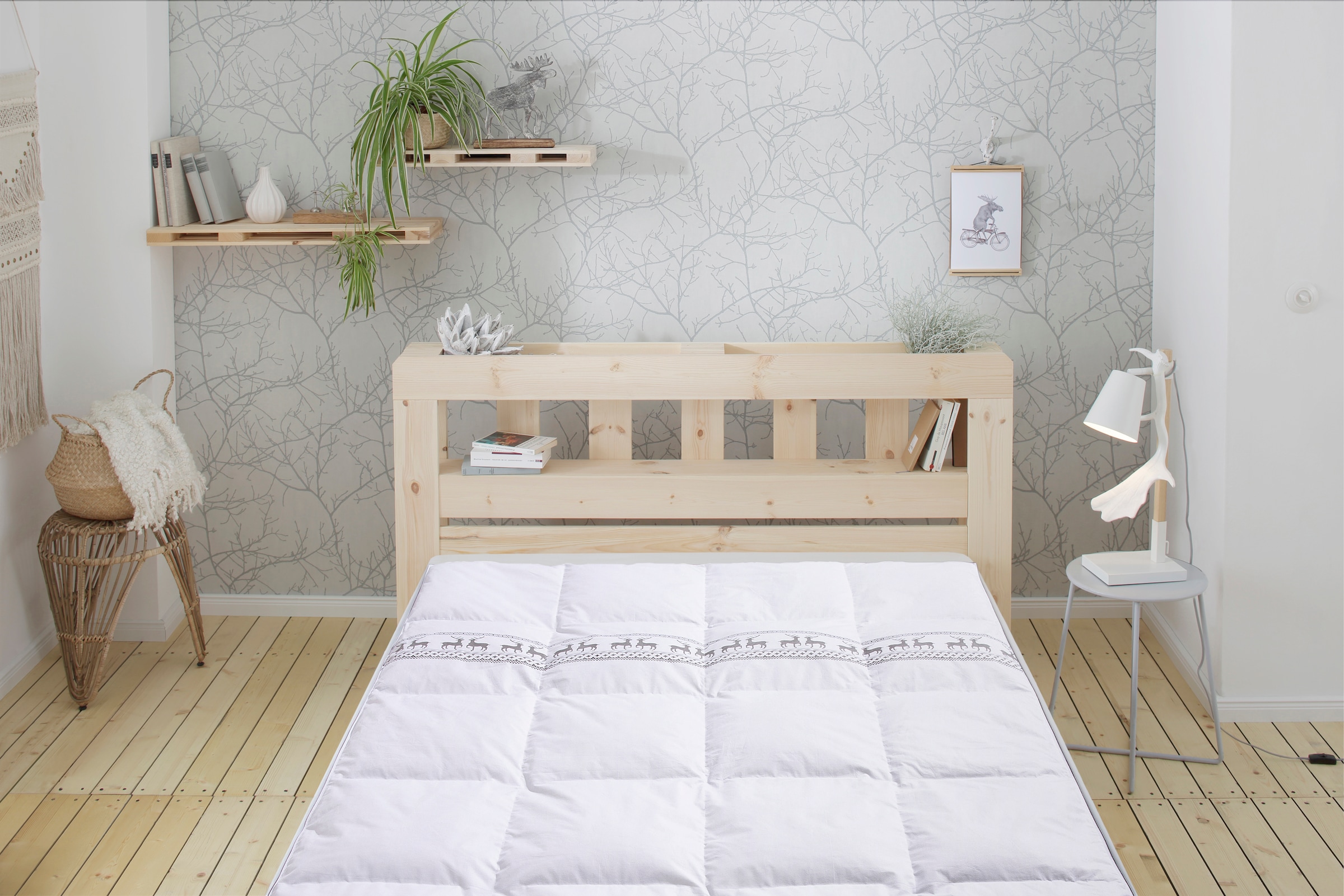 OTTO home Daunenbettdecke "Sorsele, Bettdecke 135x200 cm, 155x220 cm und weitere Größen" normal Füllung 60% Daunen & 40% Federn Bezug Baumwolle 1 Stk. tlg. Bettdecken, Sommer, Winter, 4 Jahreszeiten, Decke, Made in Germany