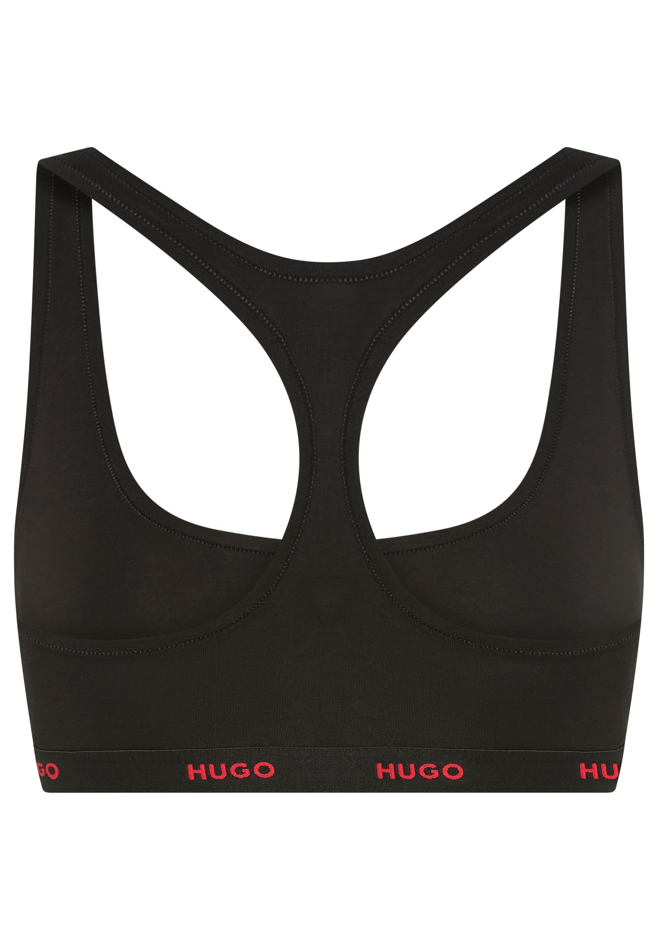 HUGO Underwear Bralette Ringerrücken, Unterbrustband mit Logoschriftzug