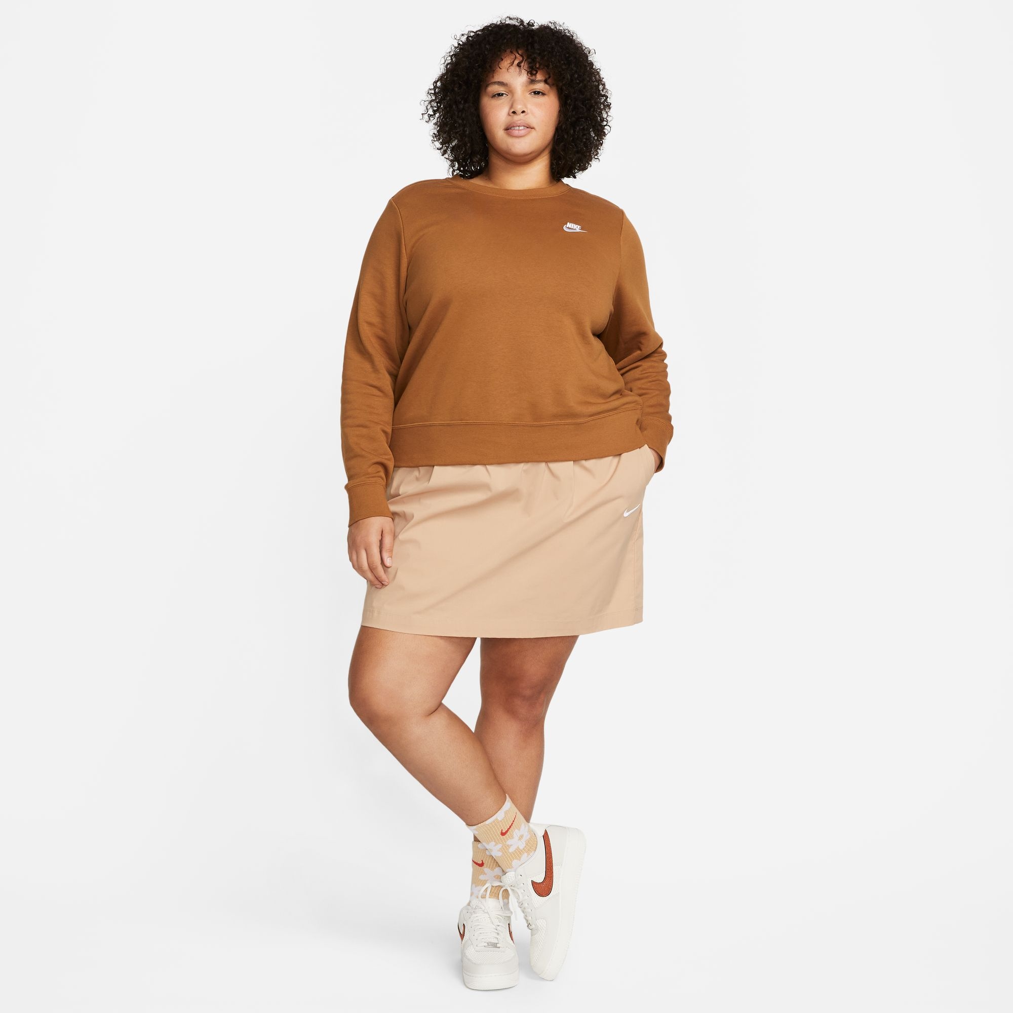 Nike Sportswear Sweatshirt »CLUB FLEECE WOMEN'S CREW-NECK SWEATSHIRT (PLUS SIZE)«