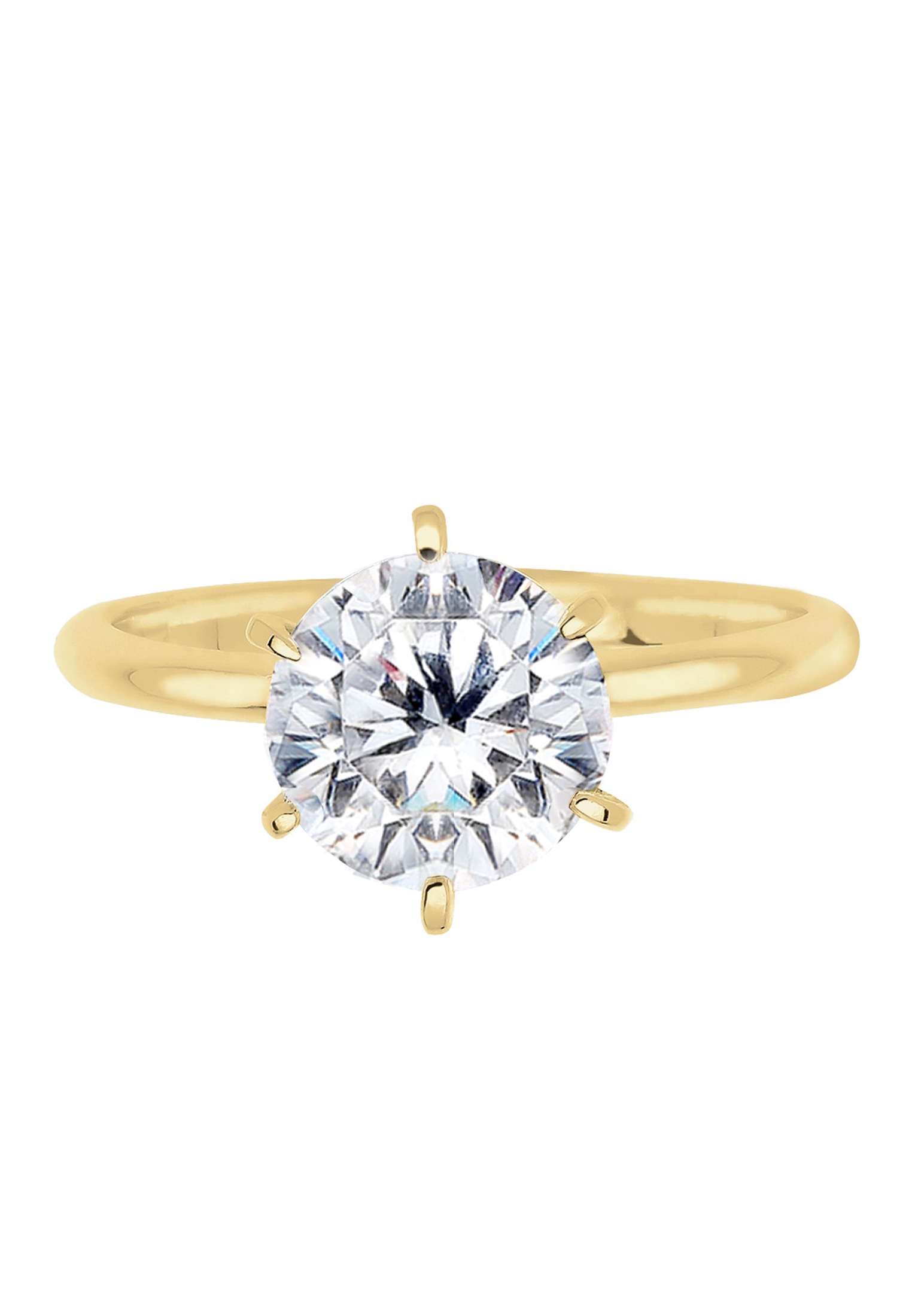 Elli Premium Silberring »Ring Verlobungsring Zirkonia Weiß 375 Gelbgold«