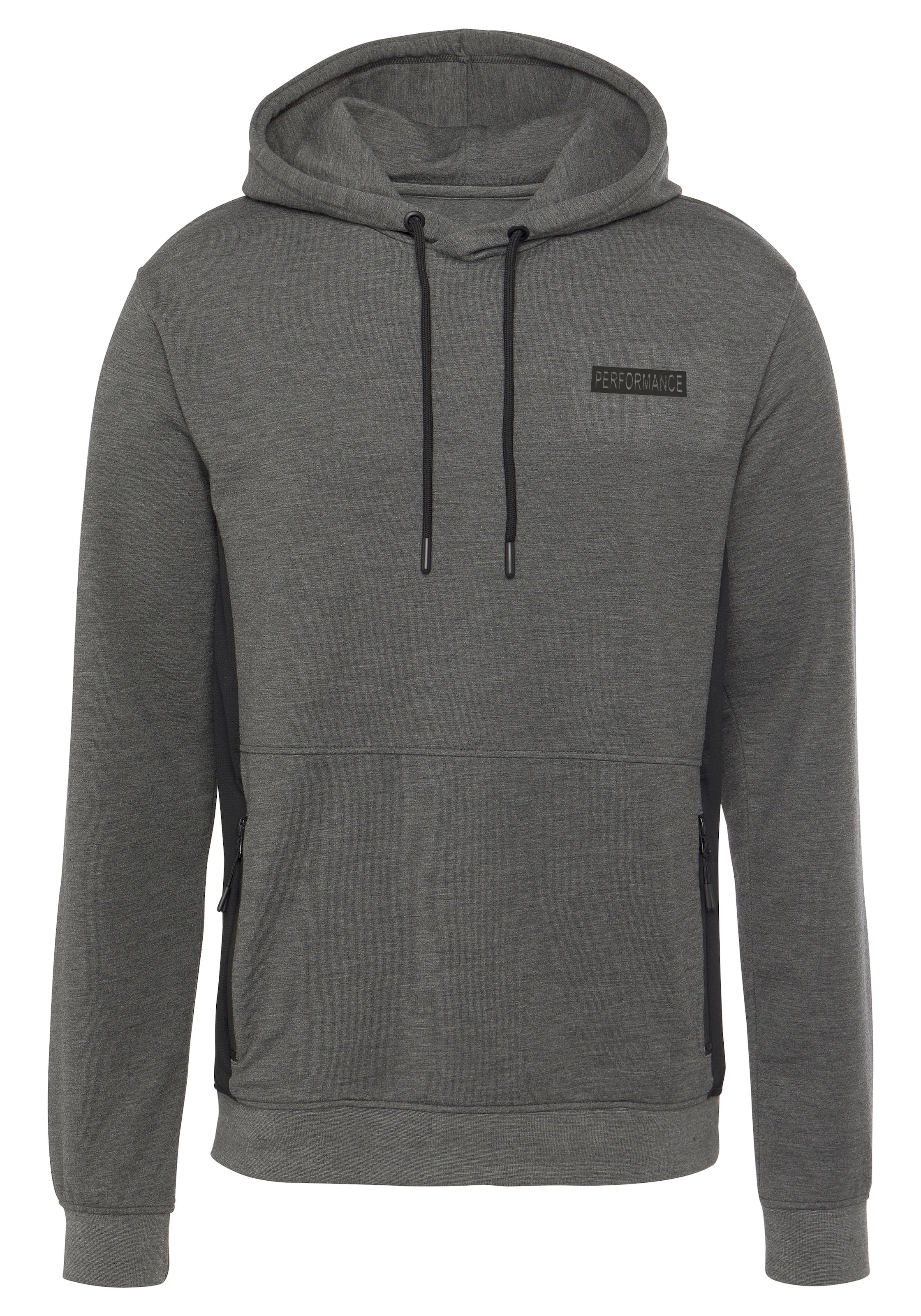 AUTHENTIC LE JOGGER Kapuzenpullover »- Sport-Hoodie«, melierte Optik, mit Reißverschlusstasche