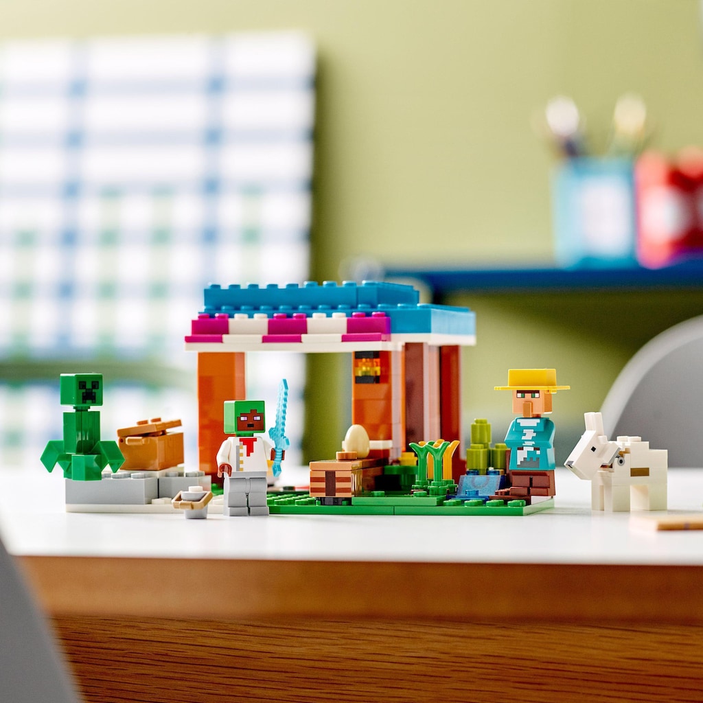 LEGO® Konstruktionsspielsteine »Die Bäckerei (21184), LEGO® Minecraft«, (154 St.), Made in Europe