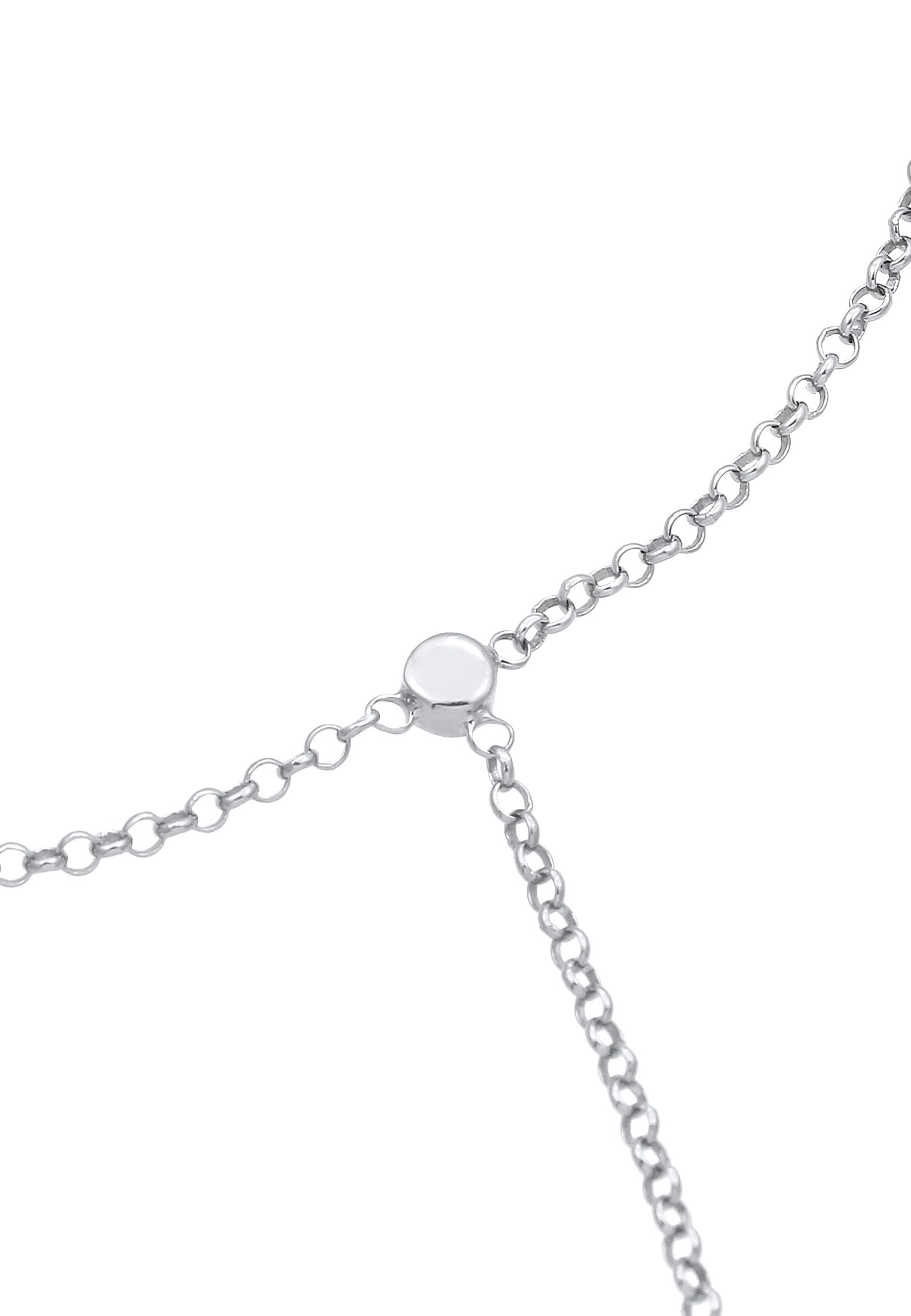 Elli Armkette »Armband Handchain Basic Kristalle 925 Silber«