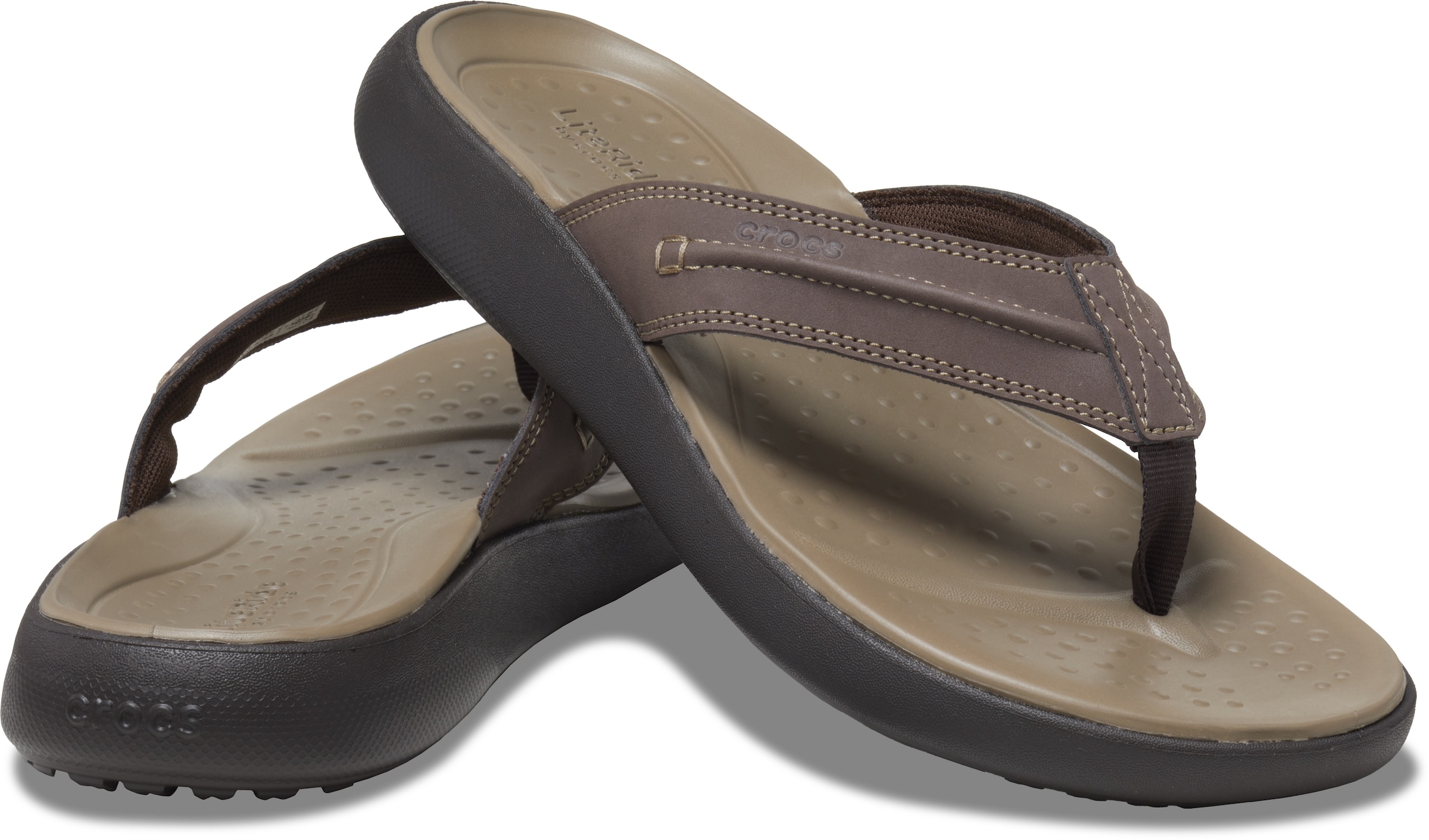 Crocs Zehentrenner »Yukon Vista II Flip«, Sandale, Sommerschuh mit Ziernaht