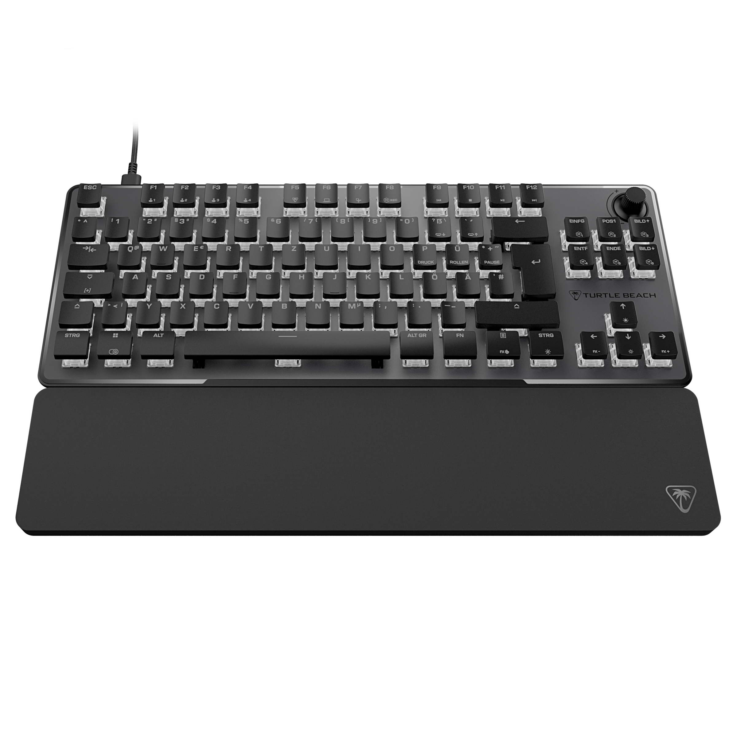 Turtle Beach Gaming-Tastatur »Vulcan II TKL Pro, Linear«, (Lautstärkeregler-Funktionstasten-Profil-Speicher-verstellbare Füße-Handgelenkauflage)