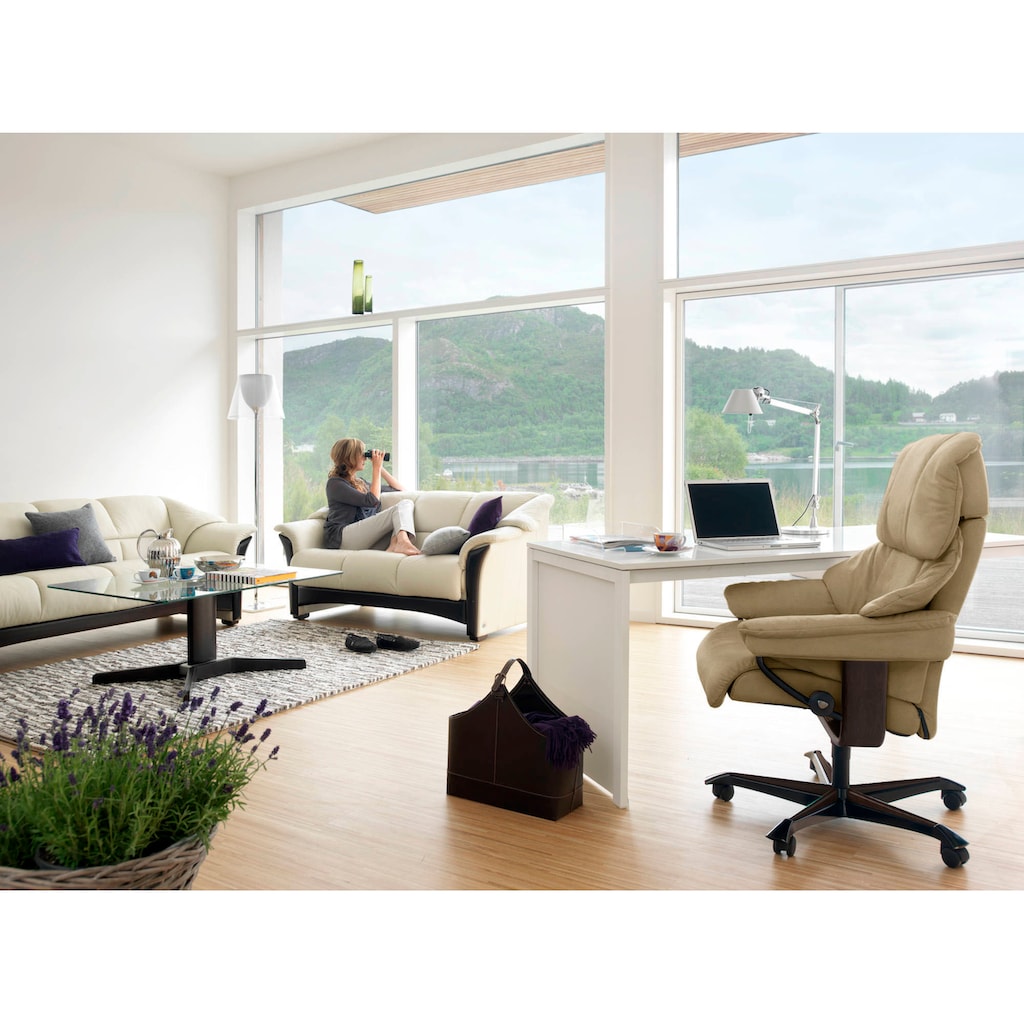 Stressless® Relaxsessel »Reno«, mit Home Office Base, Größe M, Gestell Braun