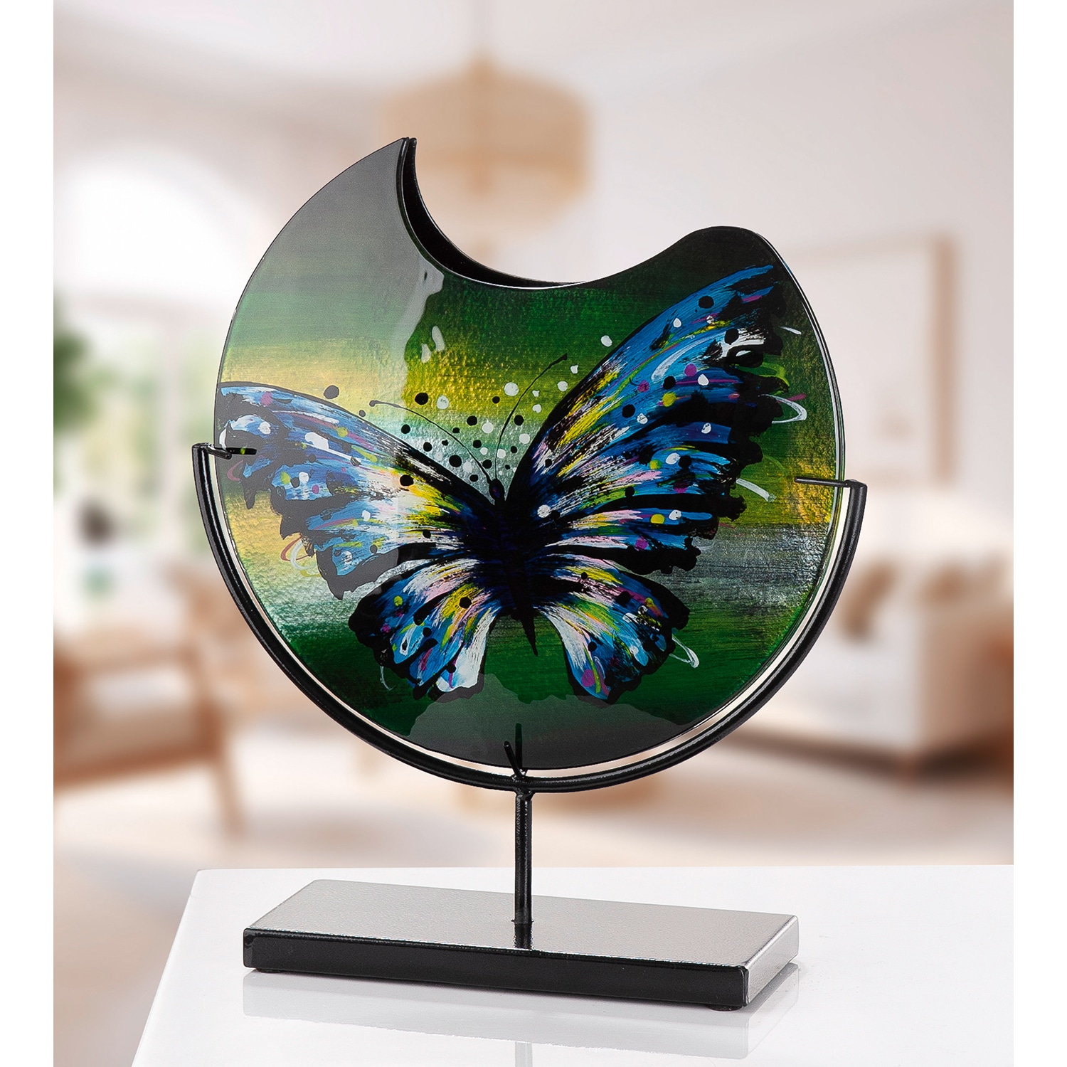 GILDE Bodenvase »Schmetterling« Innenwände sind handbemalt, nicht wasserdicht