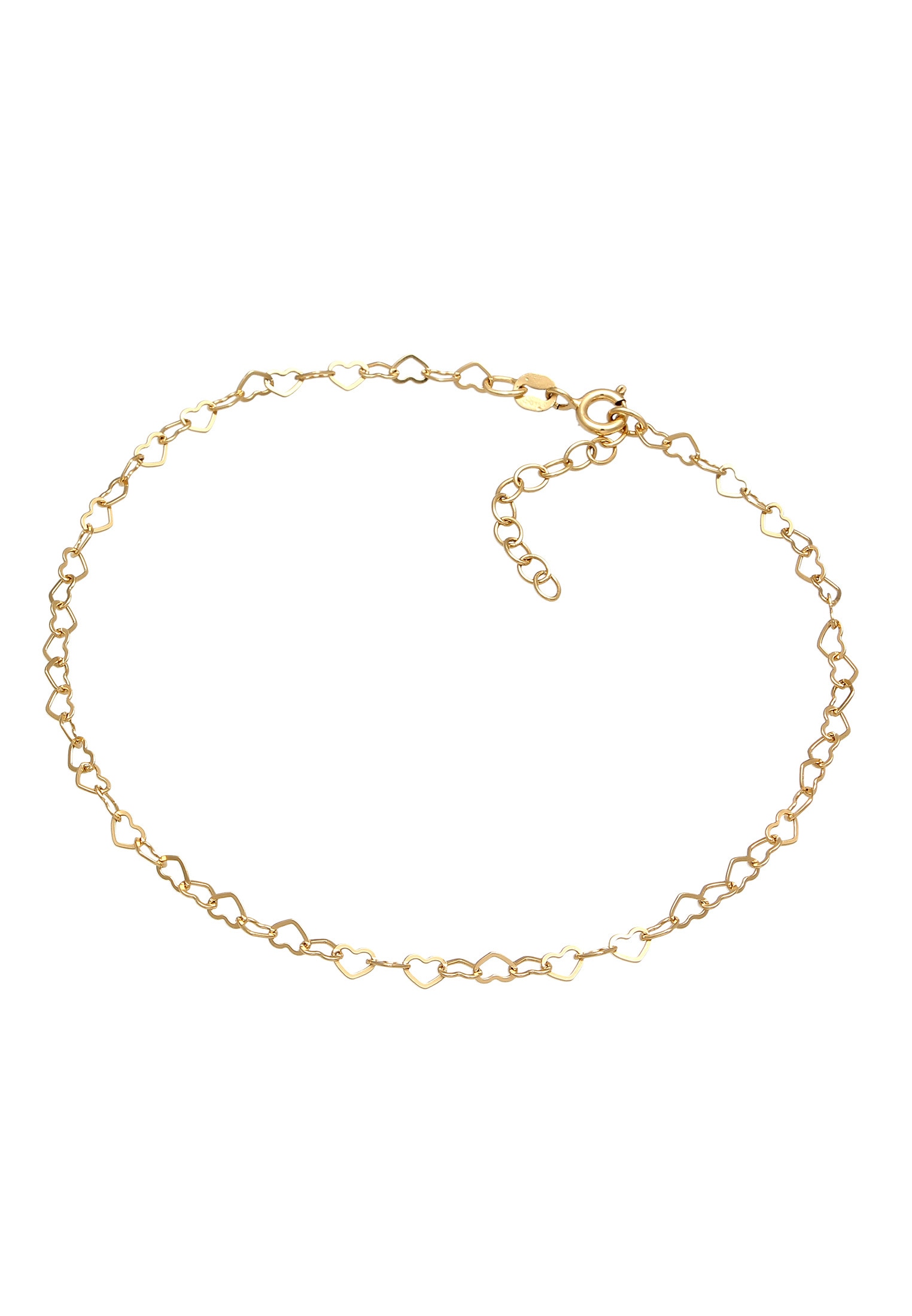 Elli Fußkette »Fußschmuck Herz Romantik 925 Sterling Silber«