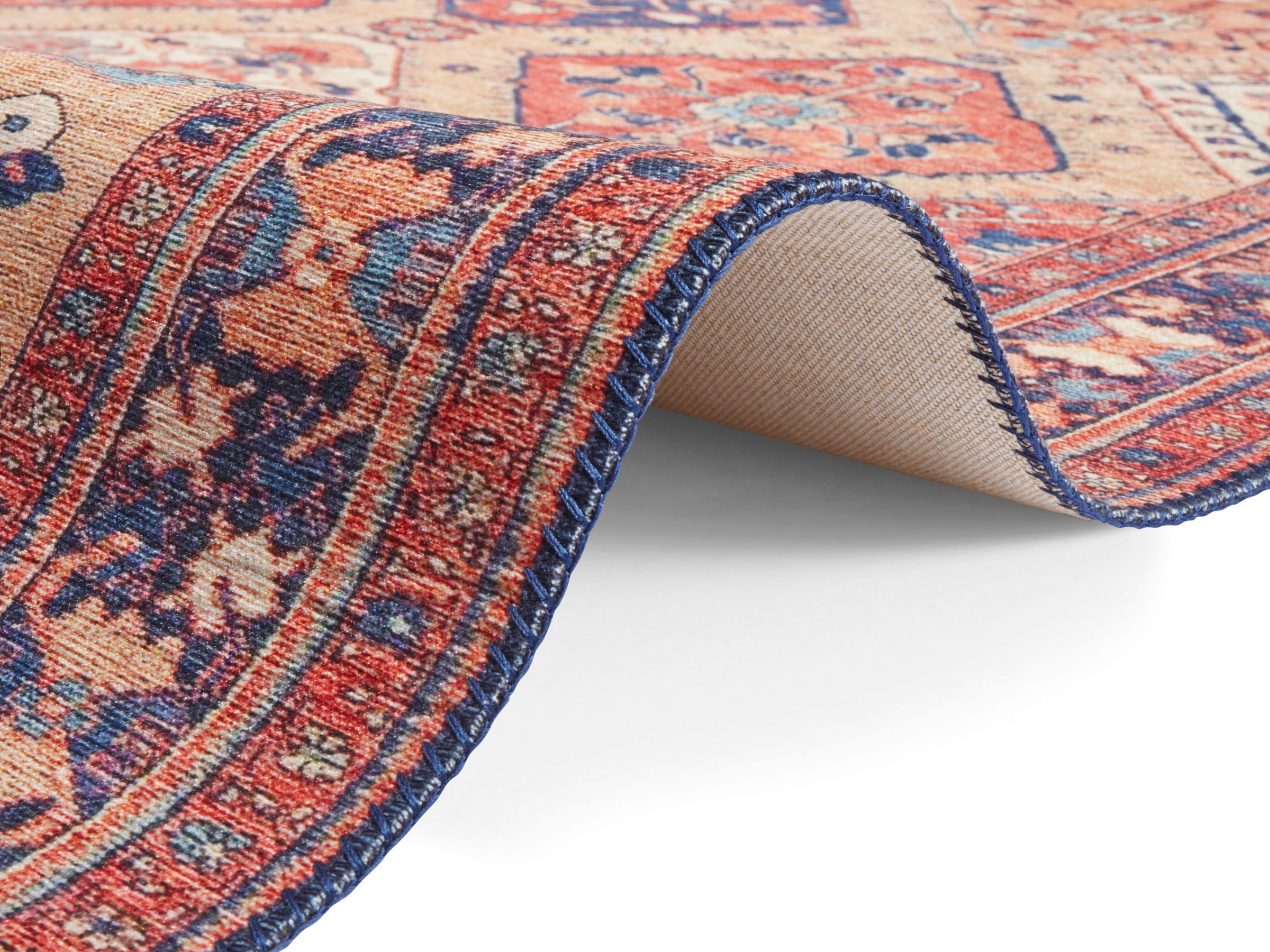 ELLE DECORATION Teppich »Afghan Kelim«, rechteckig, 5 mm Höhe, Orient Optik, Vintage Design, gekettelt, kräftige Farben