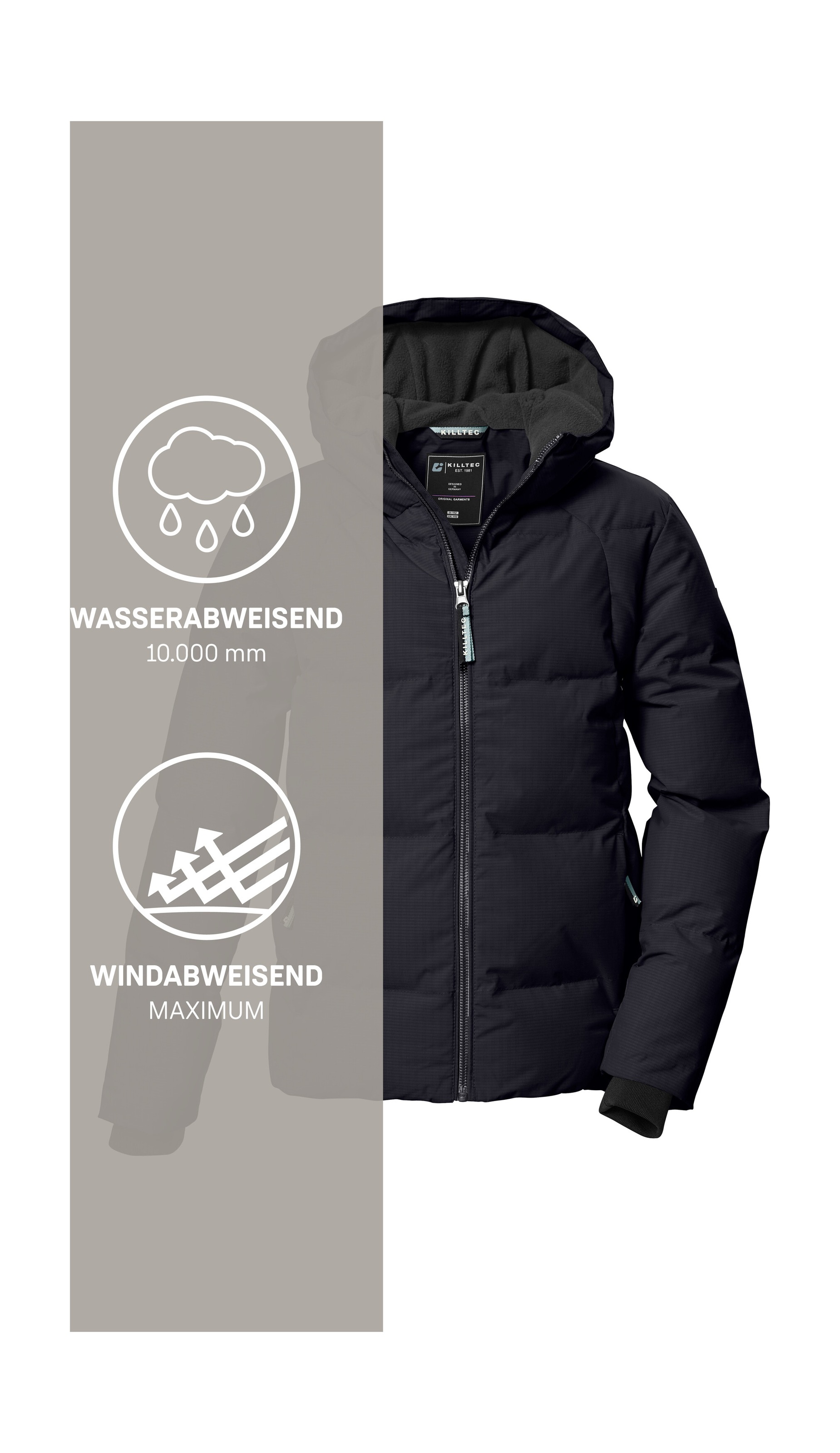 Killtec Steppjacke »KOW 357 GRLS QLTD JCKT« Wasserabweisende Mädchenjacke mit Kapuze, atmungsaktiv, warm