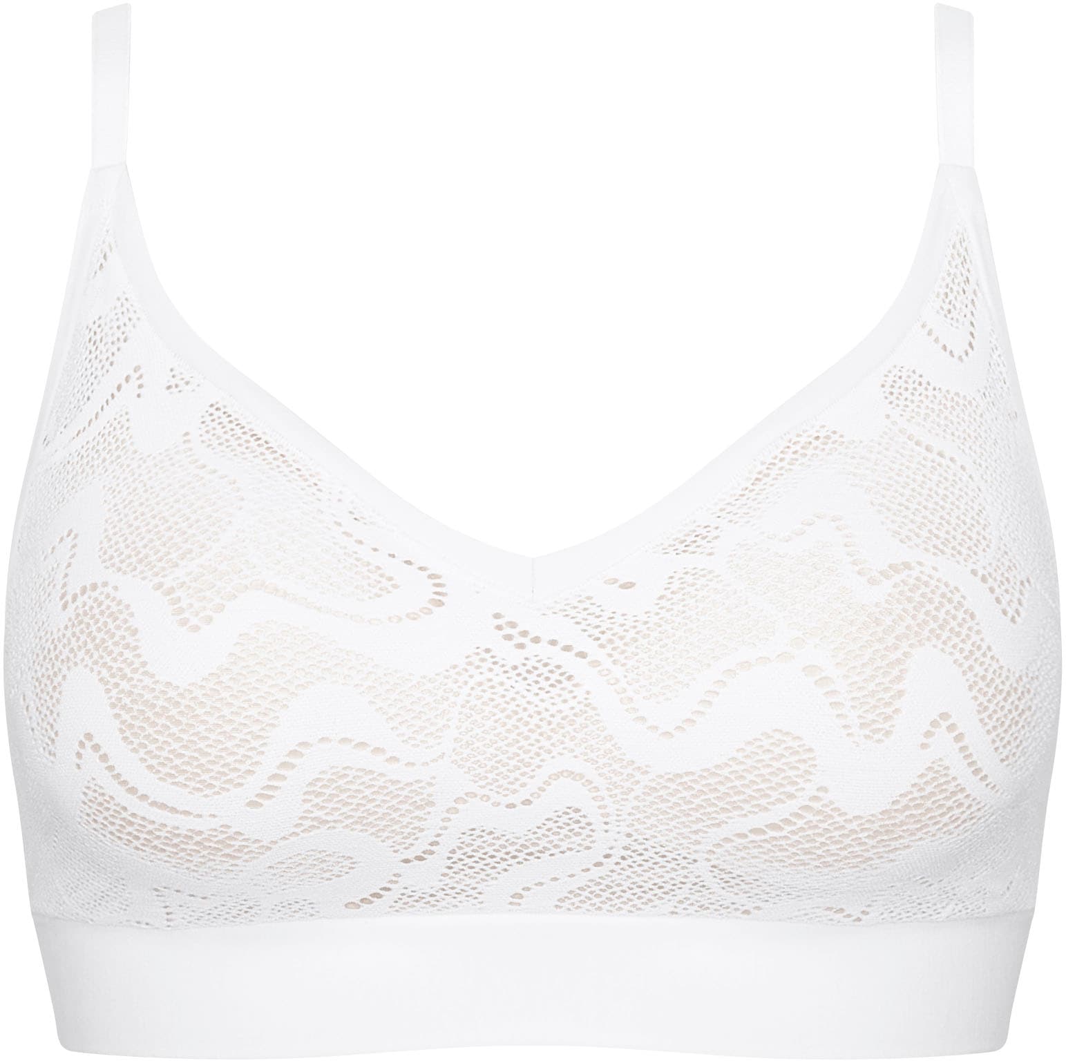 sloggi Schalen-BH »GO Allround Lace P«, Top mit V-Ausschnitt, One Size XS-L, Jacquard-Spitzenmuster