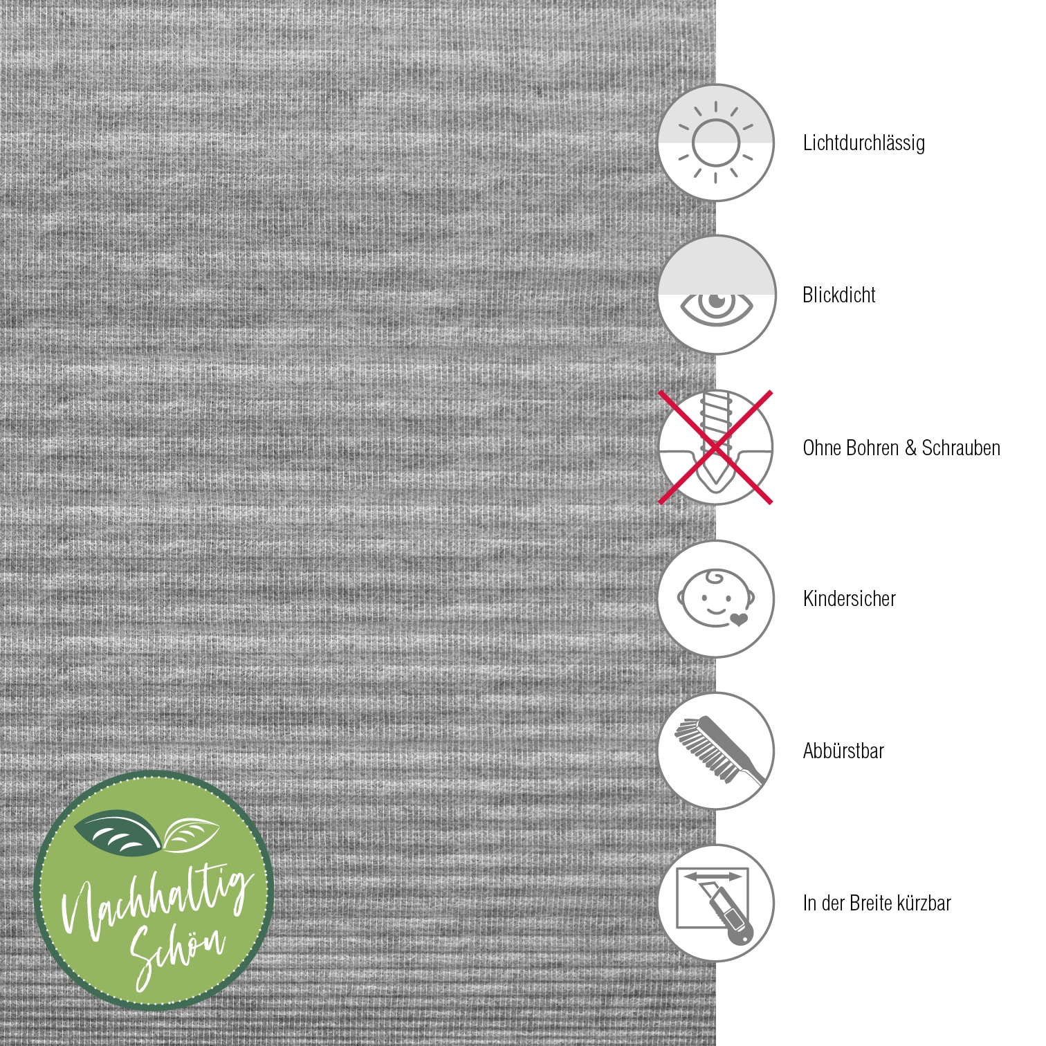 GARDINIA Plissee »Concept zum Klemmen Lilly« blickdicht ohne Bohren verspannt Stoff aus Recyclingmaterial
