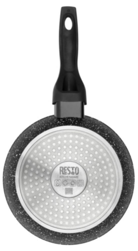 RESTO Kitchenware Bratpfanne »Antlia, tiefe Pfanne mit ergonomischem Soft-Touch-Griff« Aluminium 1 Stk. tlg. Marmor-Antihaftbeschichtung, 4-lagig, für alle Herdarten geeignet