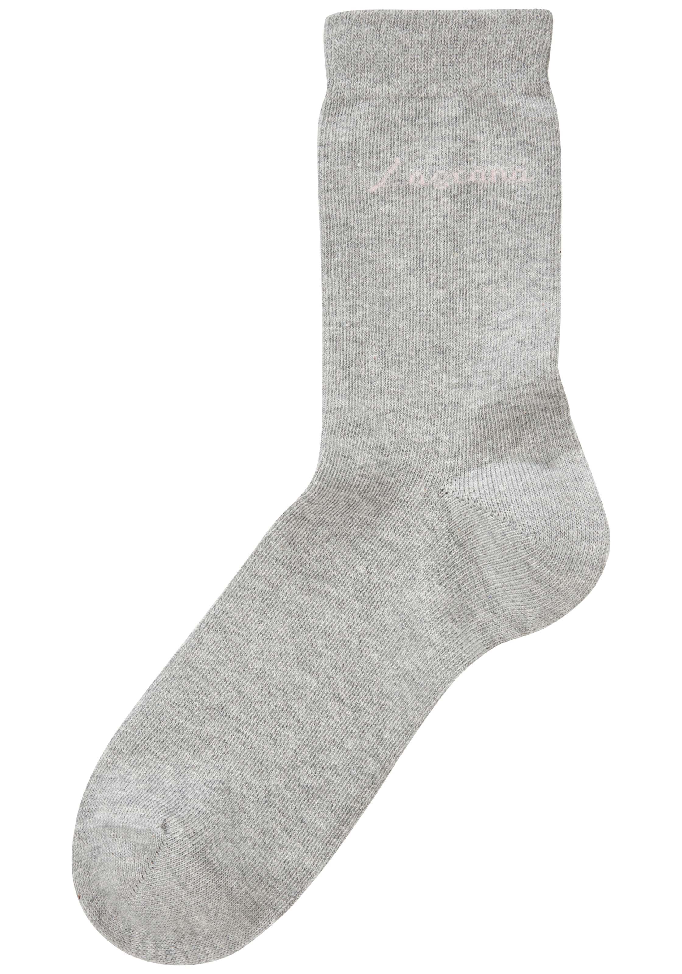 LASCANA Basicsocken »für Damen mit eingestricktem Markenlogo« Box, 7 Stk. tlg. in ansprechender Geschenkbox