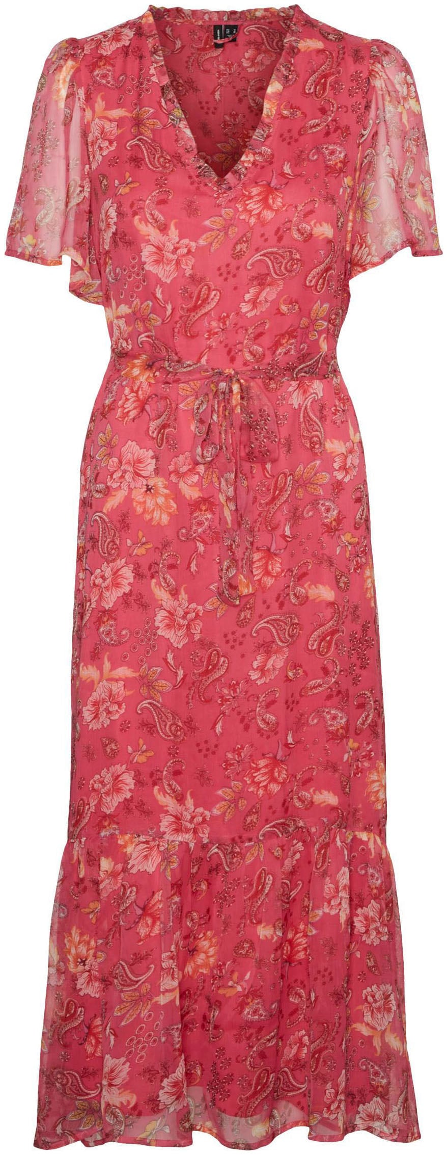 Vero Moda Maxikleid »VMSILO SS 7/8 DRESS WVN BTQ« mit Volant