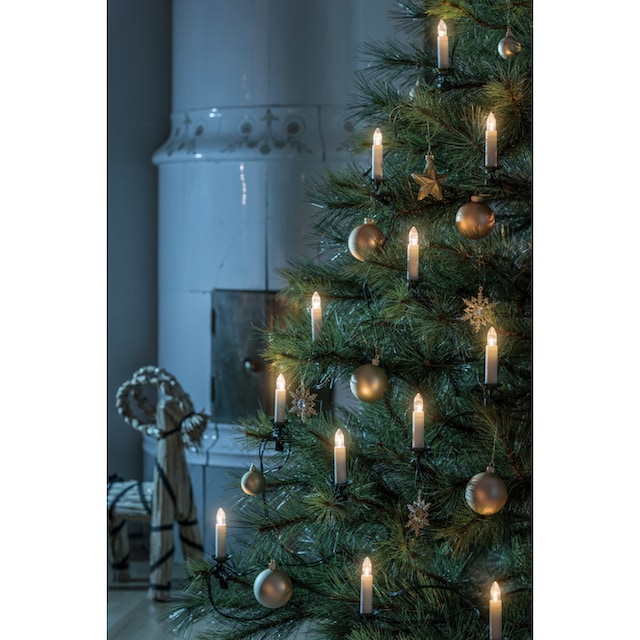 KONSTSMIDE LED-Christbaumkerzen »Weihnachtsdeko, Christbaumschmuck«,  Topbirnen, One String, 25 funkelnde bernsteinfarbene Dioden bequem  bestellen