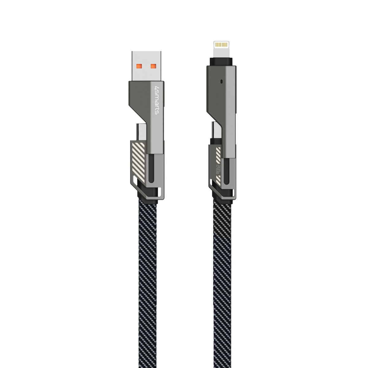 4smarts USB-Kabel »USB-C Kabel ComboCord Flat 240W, 1,5m + Keyring Kabel«, USB-C, 150,00 cm