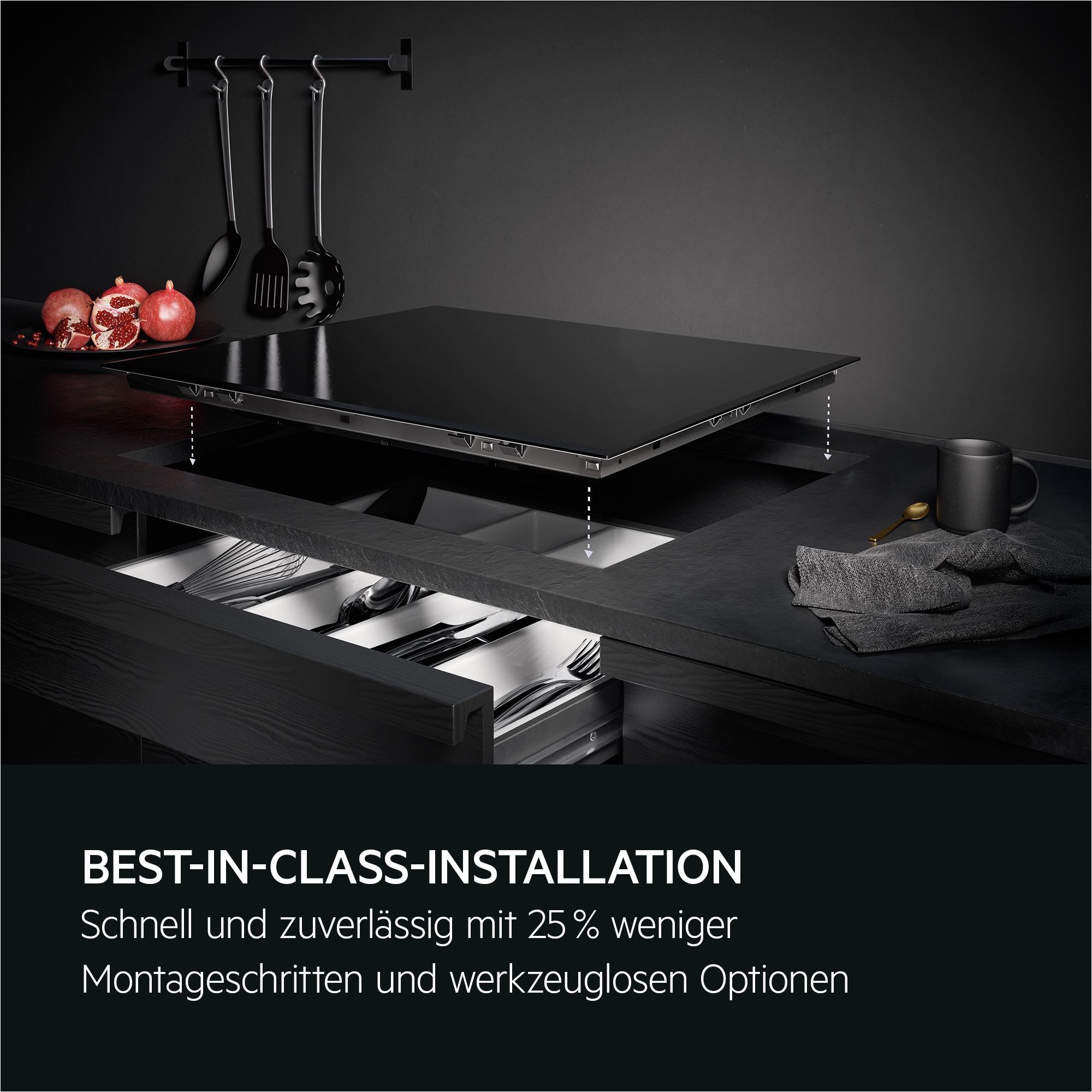 AEG Elektro-Kochfeld »TN64RA06XB« Autarkes Kochfeld: 2 extragroßen, erweiterbaren Zonen für große Töpfe