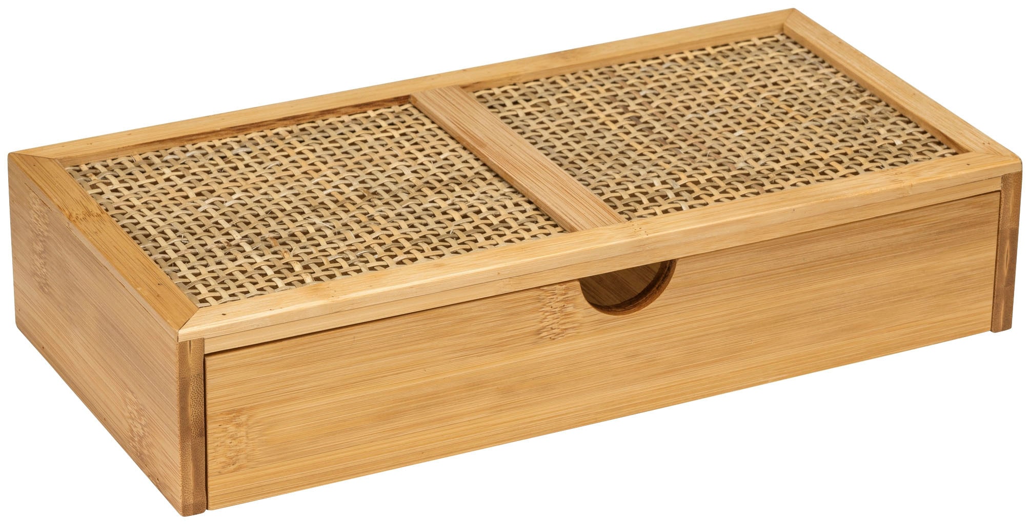 WENKO Aufbewahrungsbox "Allegre mit Schublade, Hellbraun"