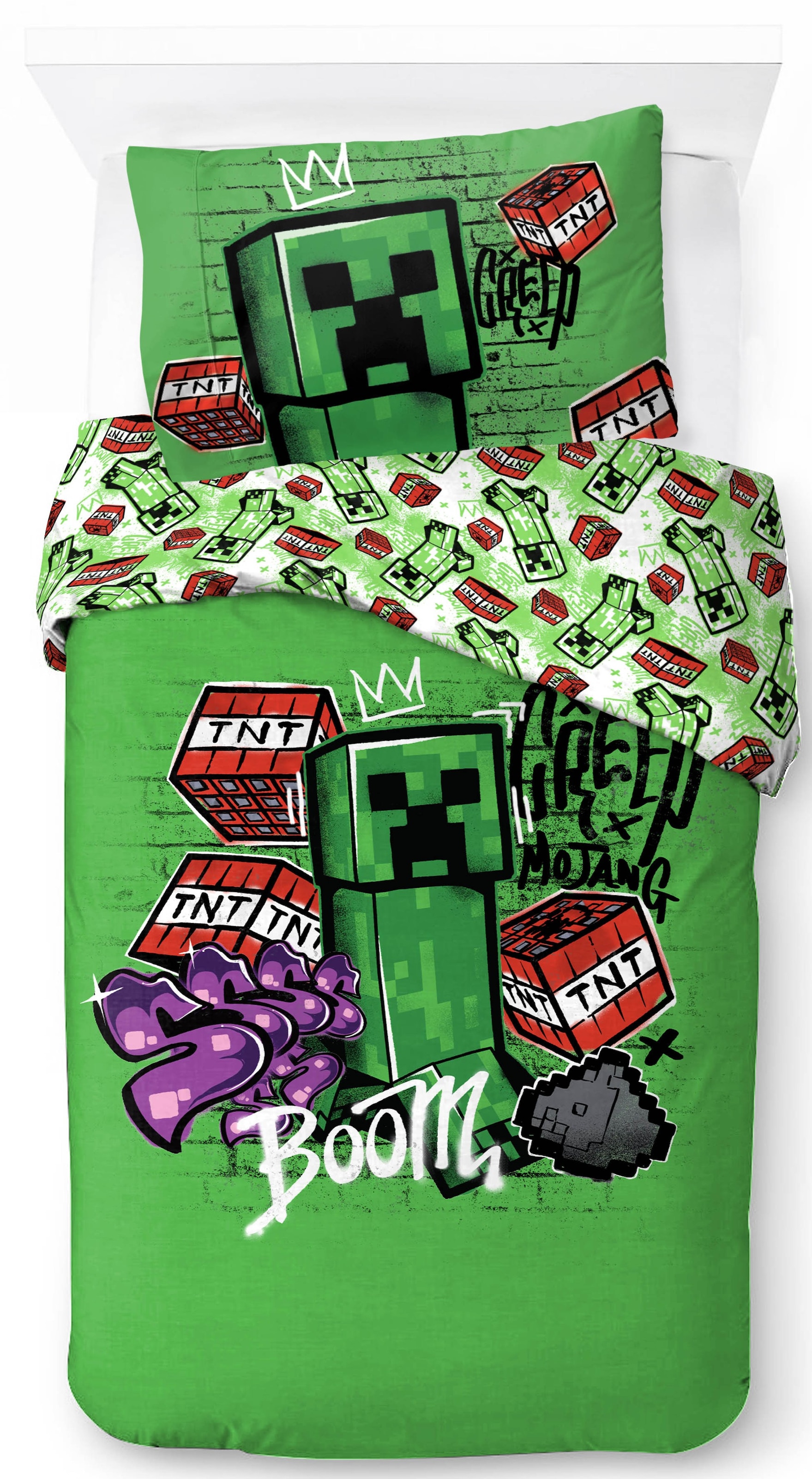 Minecraft Kinderbettwäsche »Minecraft Metro Art« 2 100% Baumwolle