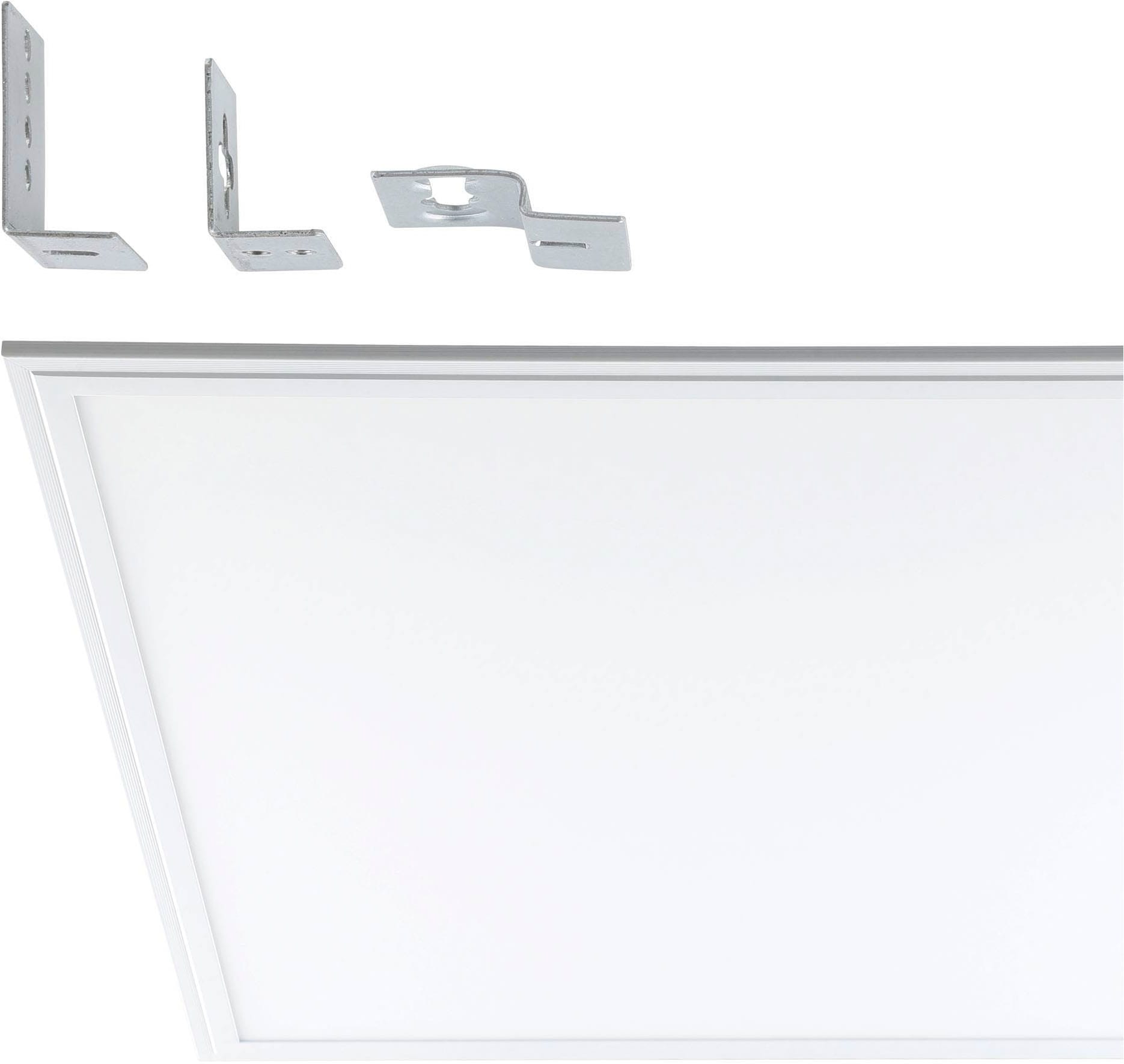 EGLO Rasterleuchte »Salobrena 1 Einbaulampe, Deckenlampe, Aluminium und Kunststoff, Lampe« LED-Modul 1 Stk. Neutralweiß Deckenlampe 62cm, Wohnzimmerlampe, LED Deckenleuchte, Bürolampe, Weiß