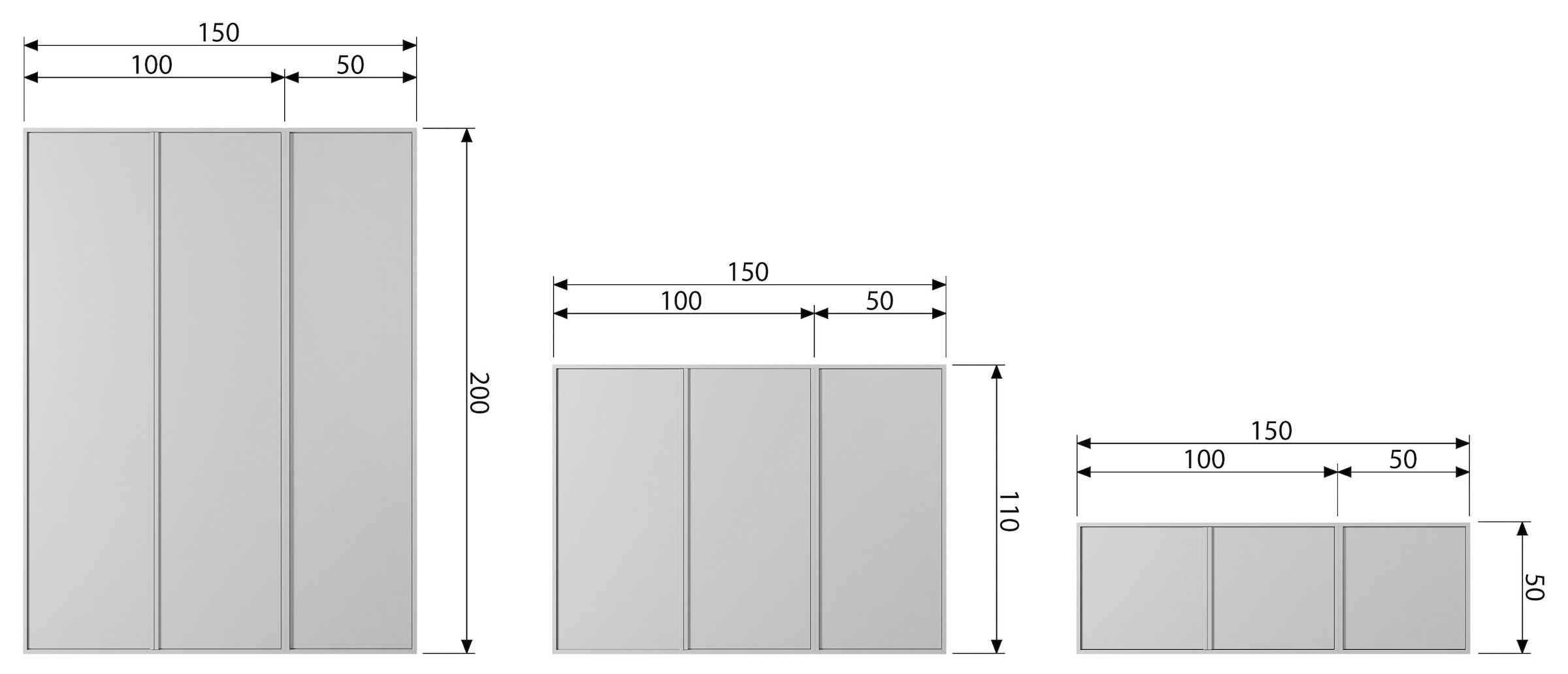 WOOOD Garderobenschrank »Daily«, H 50 cm x B 100 cm x T 58 cm