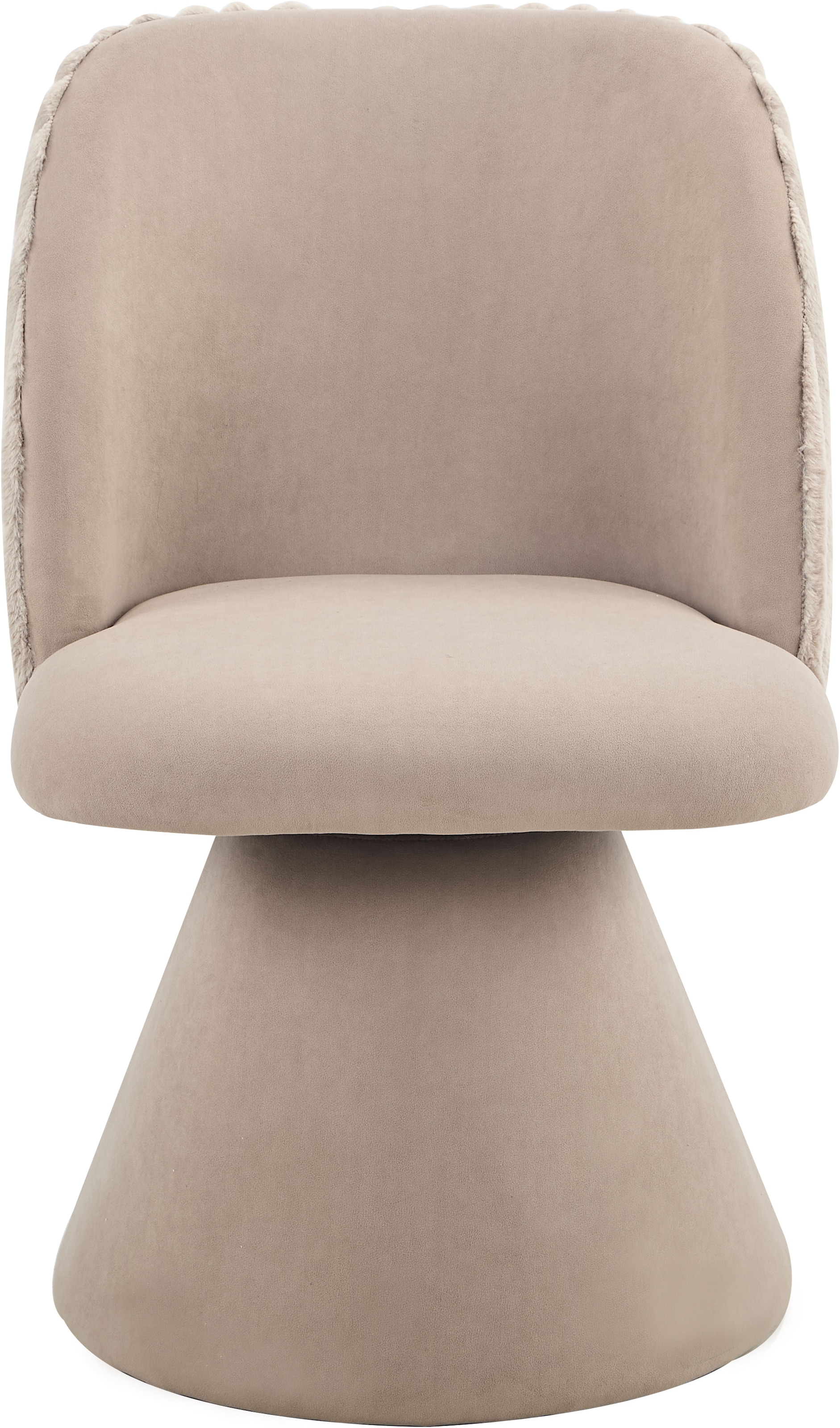 HELA Esszimmerstuhl »BARI I Drehstuhl« (Set) 1 Stk.360° drehbar, Polsterfuß, Materialkombi, Außen Felloptik Innen Velvet