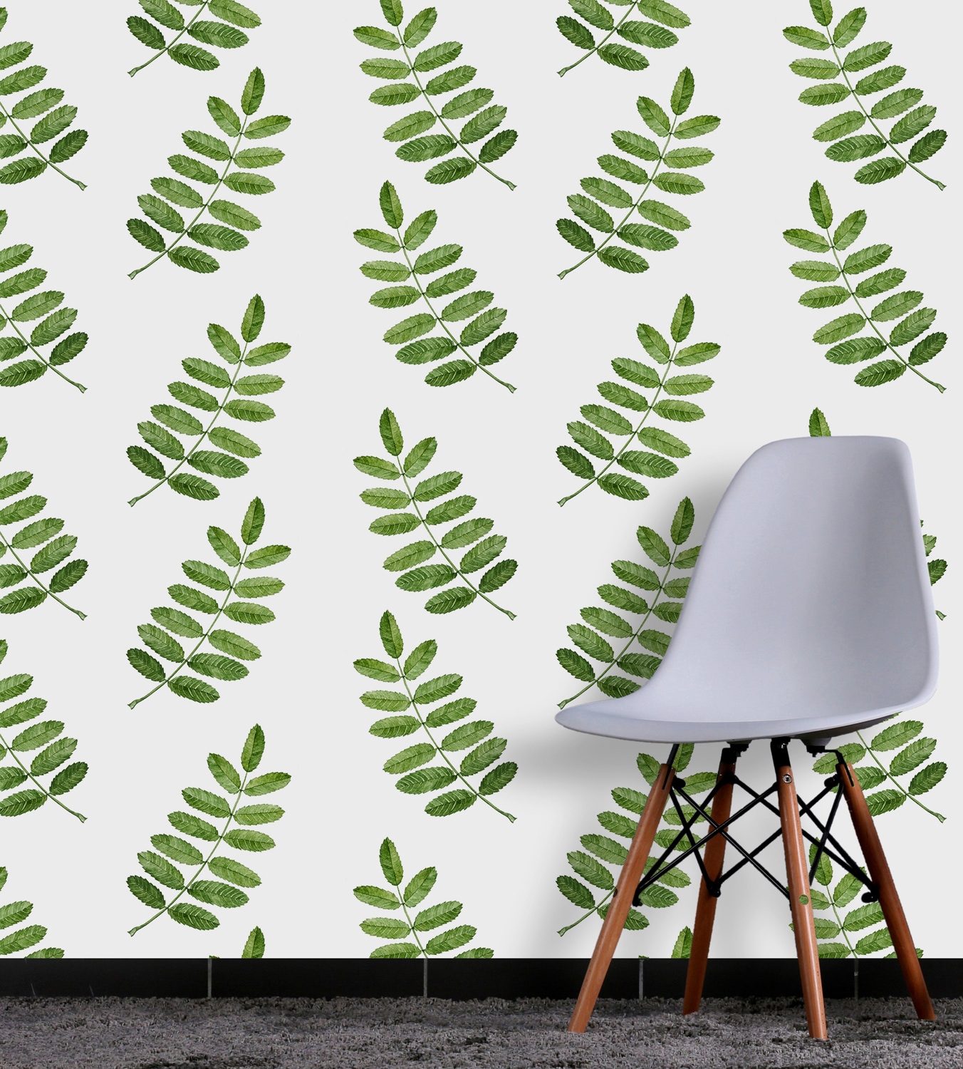 queence Vinyltapete »Tropische Blätter-Grün«, bedruckt-Motiv-botanisch-floral-gemustert-natürlich, 90x250cm, selbstklebend, kinderleichte Anbringung, Sticker