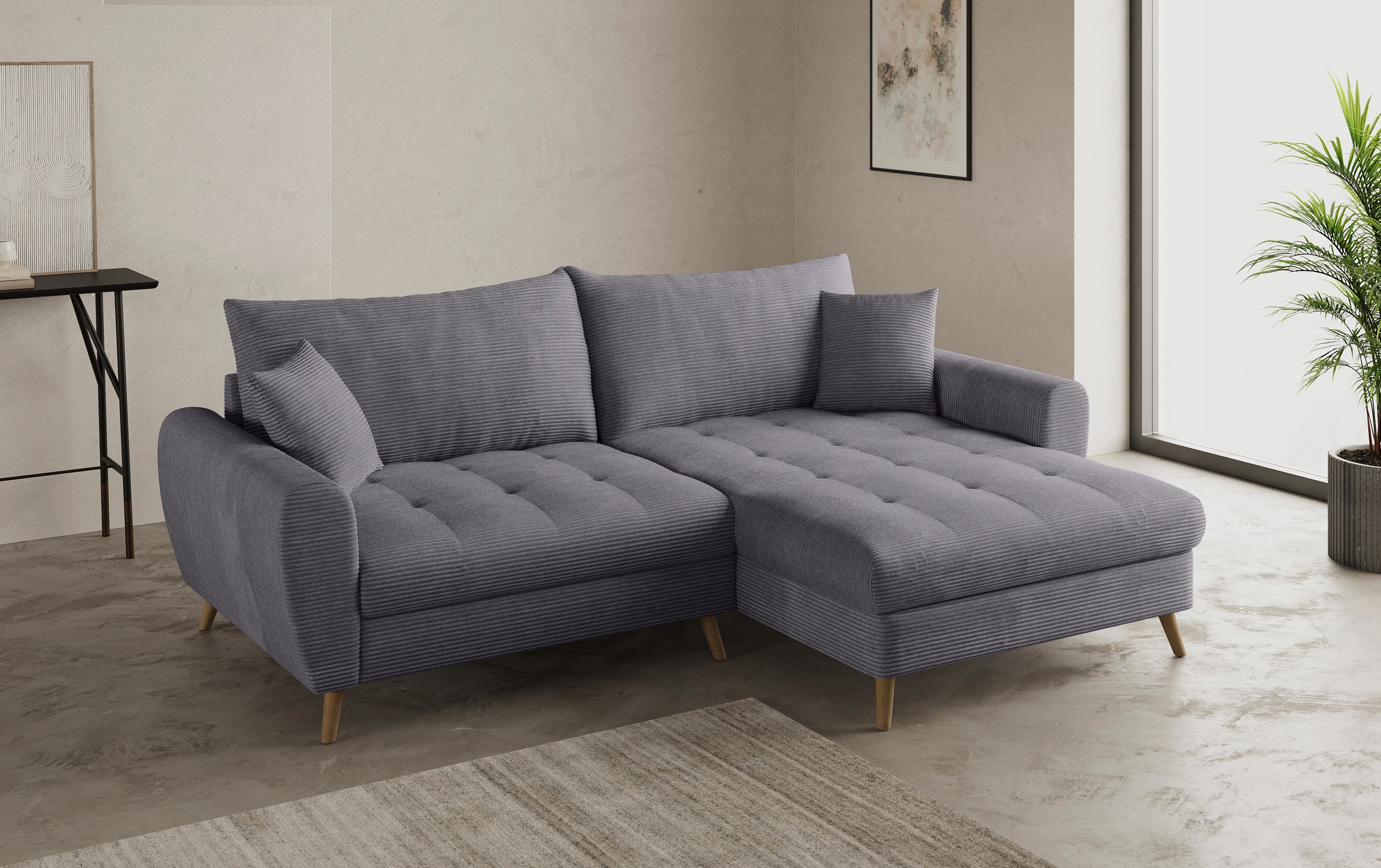 Mr. Couch Ecksofa »Blackburn II L-Form«, Wahlweise mit Kaltschaumpolsterung bis 140 kg belastbar
