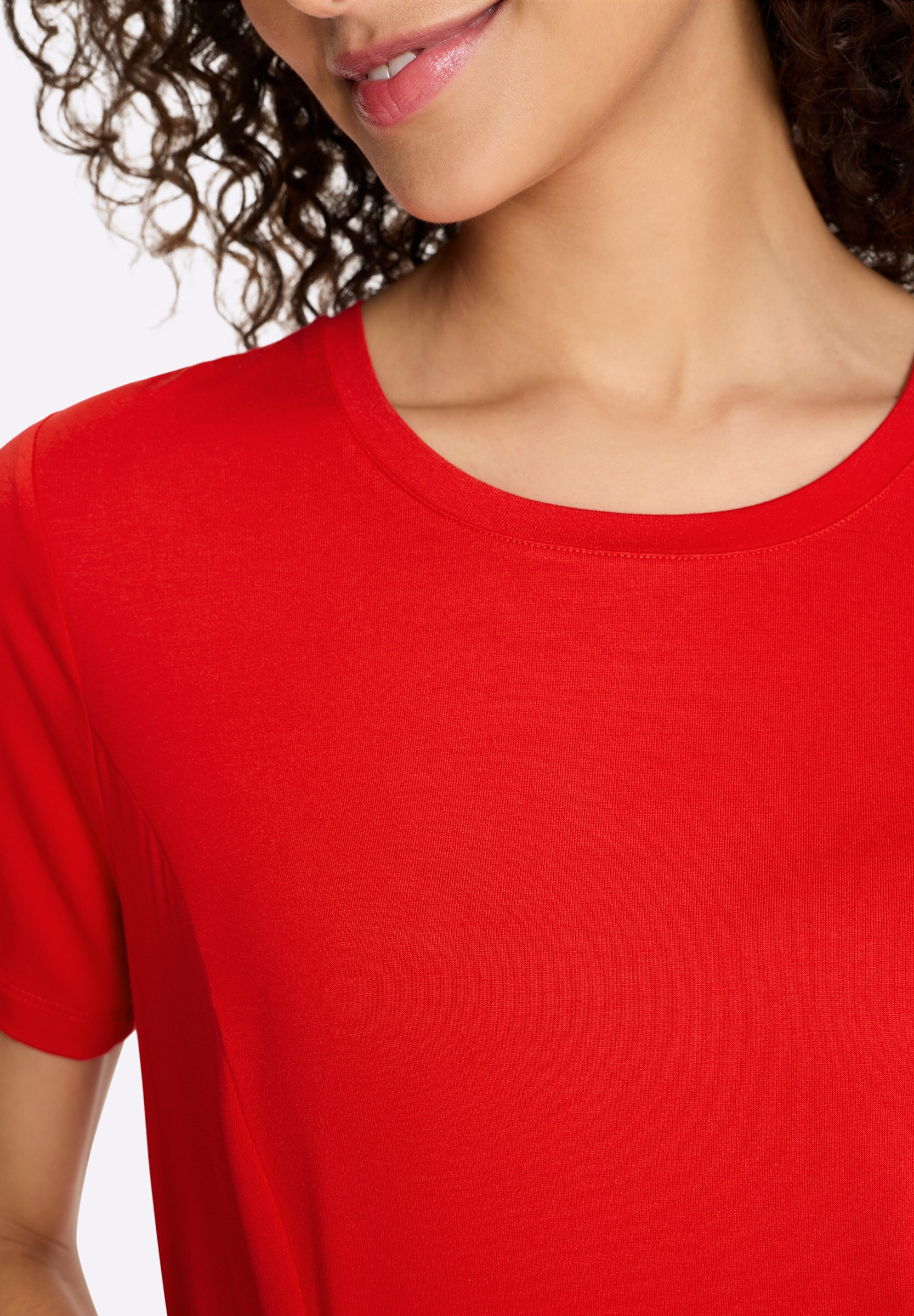 heine Shirtkleid »Jersey-Kleid Jerseykleid mit Kurzarm« Ohne Taschen