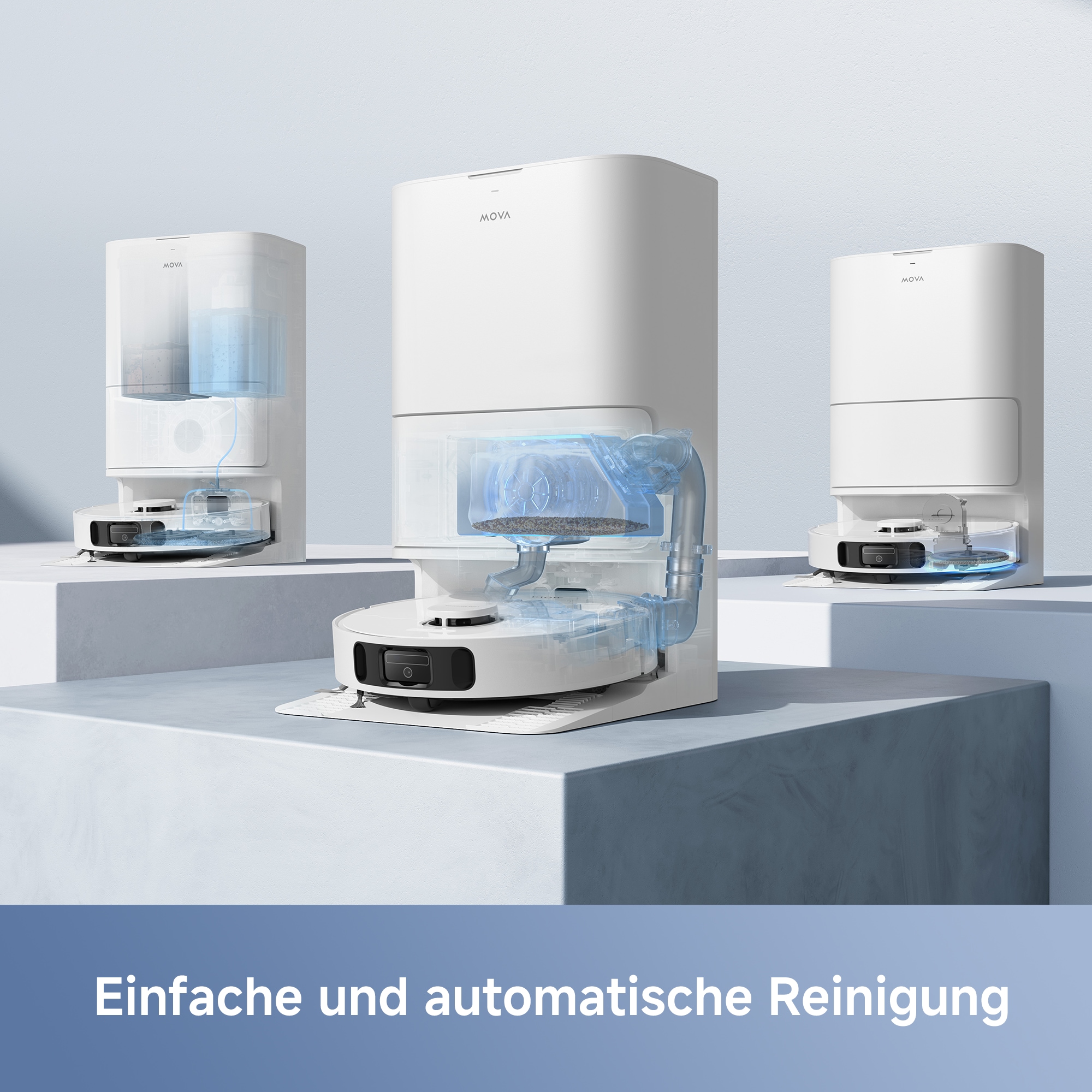 Dreame Saugroboter »Mova E30 Ultra, mit Aubsaugstation,«, 7000 Pa Saugleistung/Automatische Absaugung und selbstreinigende Mopps