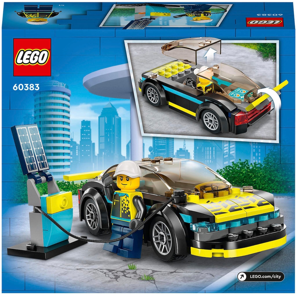 LEGO® Konstruktionsspielsteine »Elektro-Sportwagen (60383), LEGO® City«, (95 St.)